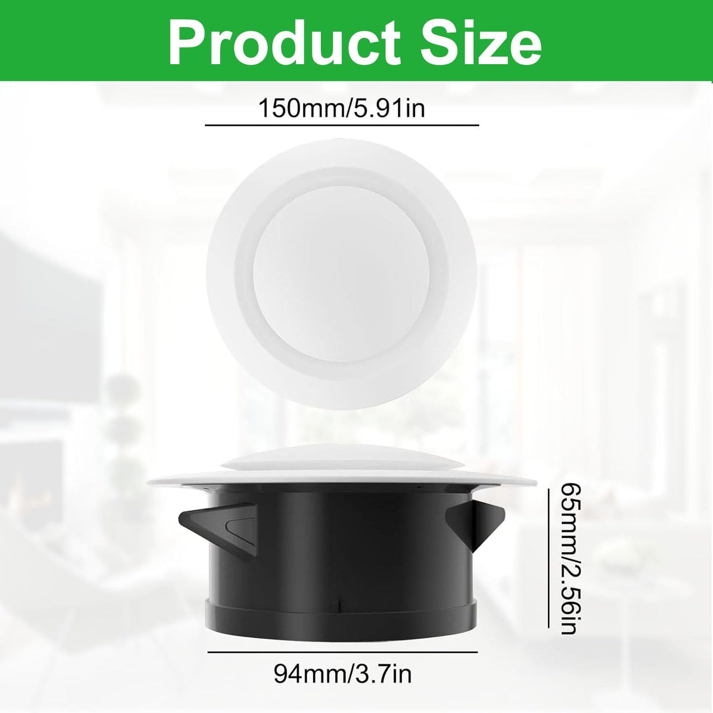 4 Inch Soffit Vent Adjustable Vent Cover, ABS Round Ceiling Vent Covers for Bedrooms, Living Rooms, Bathroom, Offices and Kitchens (4Pack)