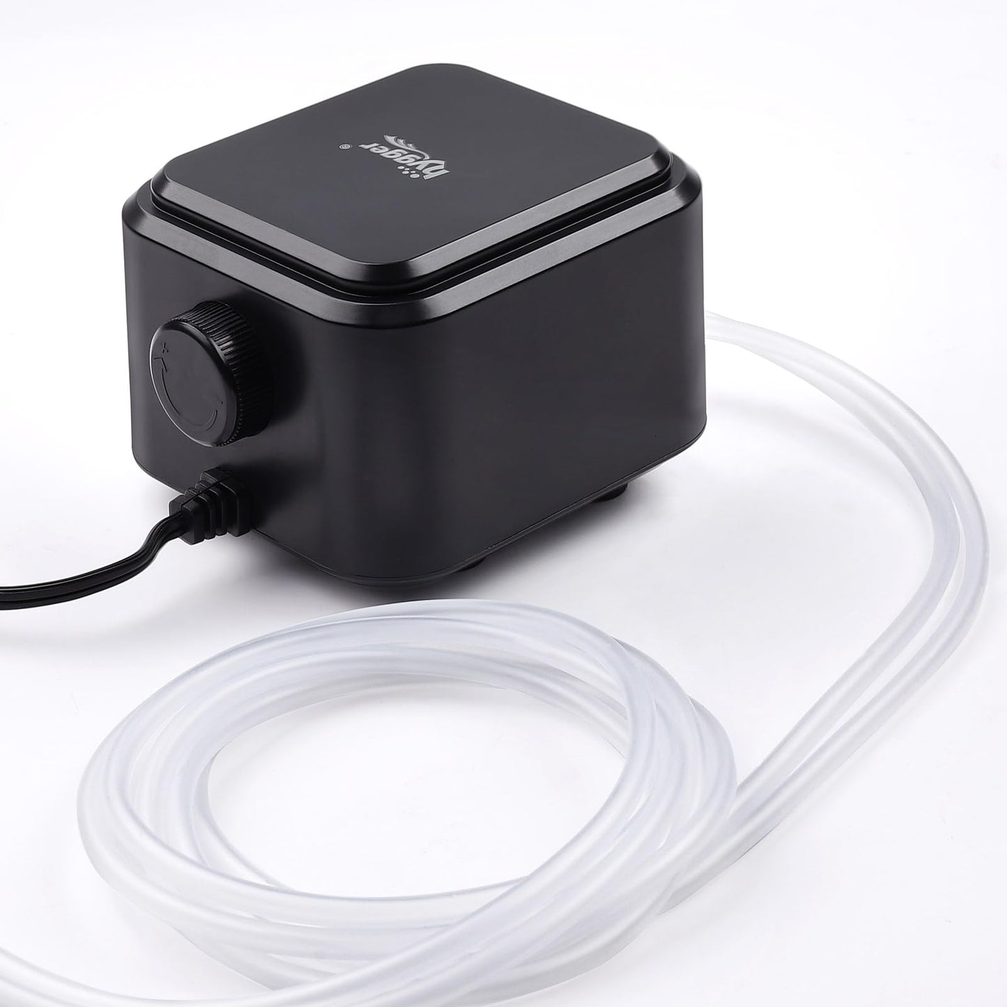 hygger Quietest Aquarium Air Pump, Adjustable Oxygen Pump 2 Air Outlets Ultra Silent Powerful Aerator Pump (3.5W,Up to 120Gallon)