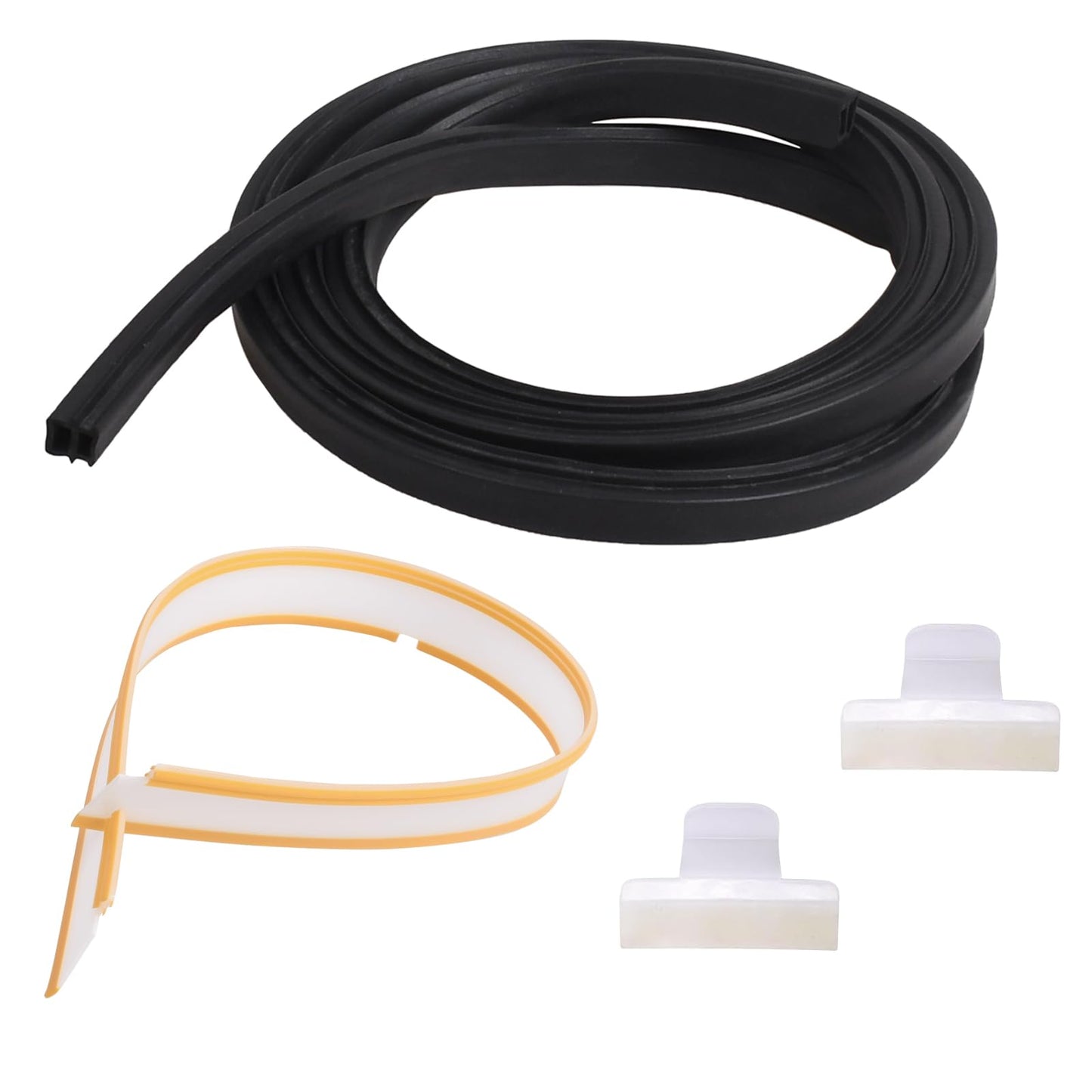 Wllead 154827601 Dishwasher Door Seal Combo Kit Compatible with Frigidaire Kenmore Electrolux & Sears, Includes Door Lower Seal 809006501 & Splash Shield 154701001