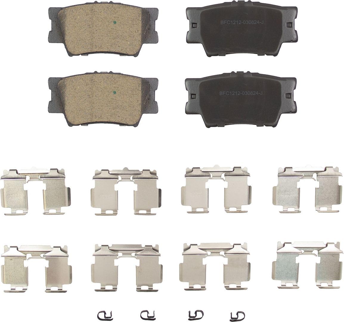 MOTEX Rear Brake Pads BFC1212 Compatible with 2007-2022 Toyota Camry 2009-2013 Matrix 2006-2018 RAV4 2008-2016 Avalon, 2013-2018 Lexus ES300h 2007-2018 ES350 2010-2011 HS250h, 2009-2010 Pontiac Vibe