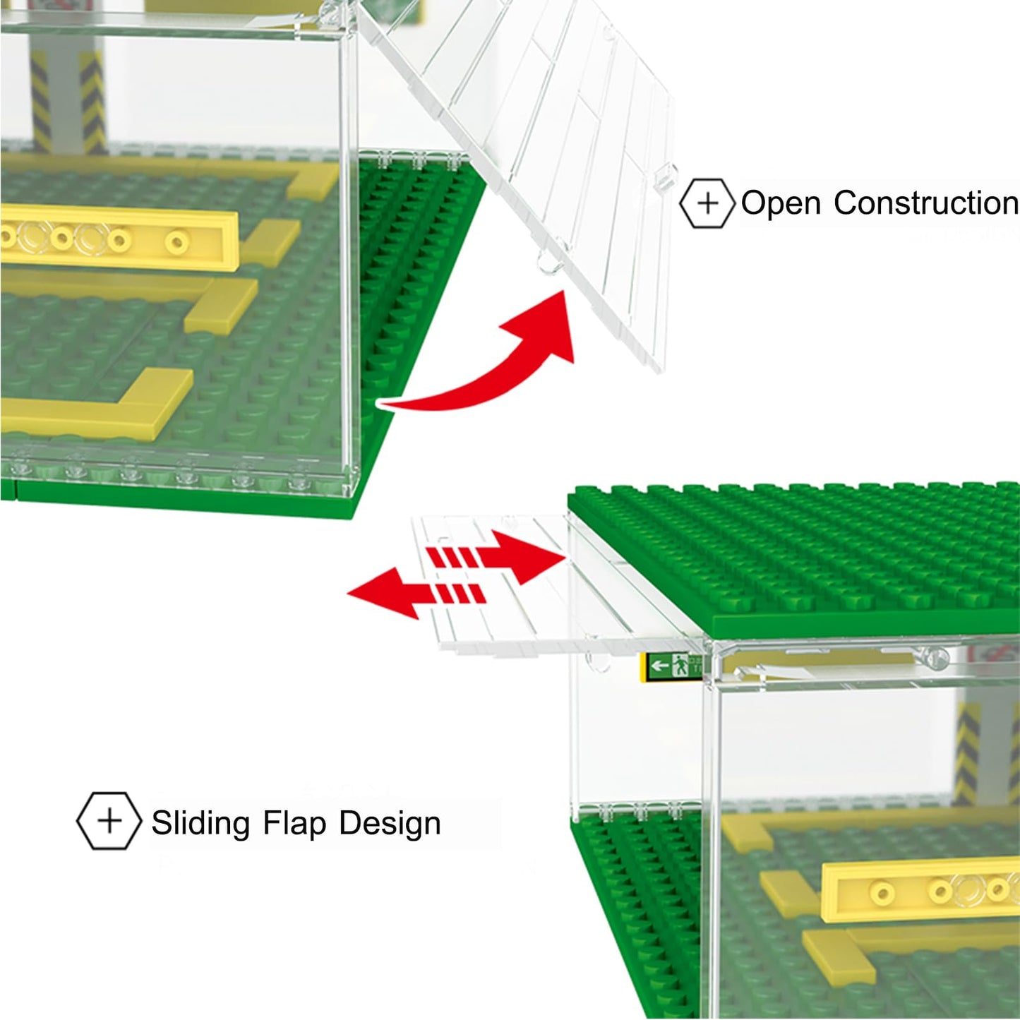 Cabeeskii Parking Garage Compatible Speed Champions Car, DIY 3-Layer Parking Display Case, 130PCS Modular Building Display Case Compatible with Sport Auto(Cars Not Included)