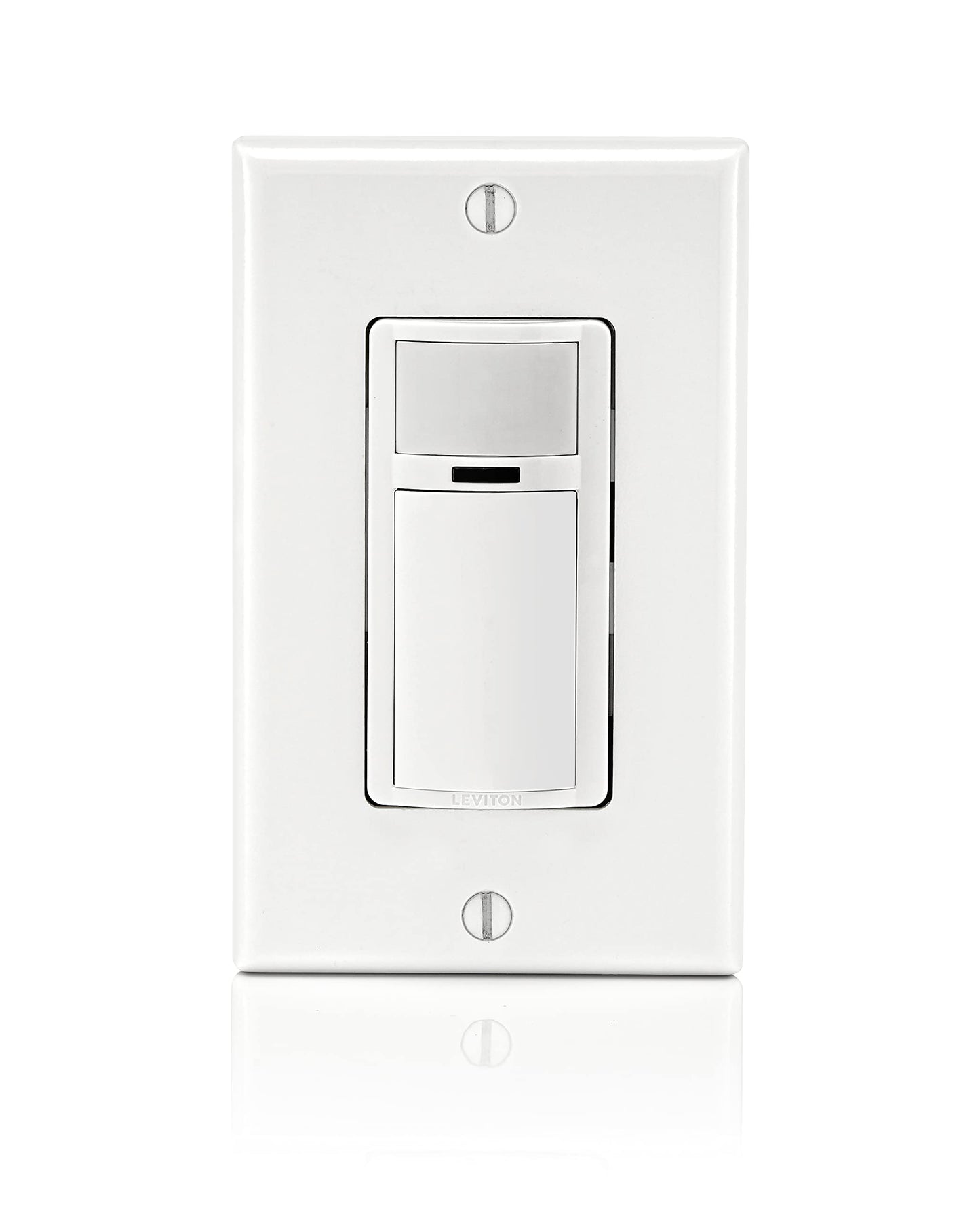 Leviton 2-Pack Decora Occupancy Motion Sensor Light Switch, Auto-On, 2A, Residential Grade, Single Pole, DOS02-2PK, White
