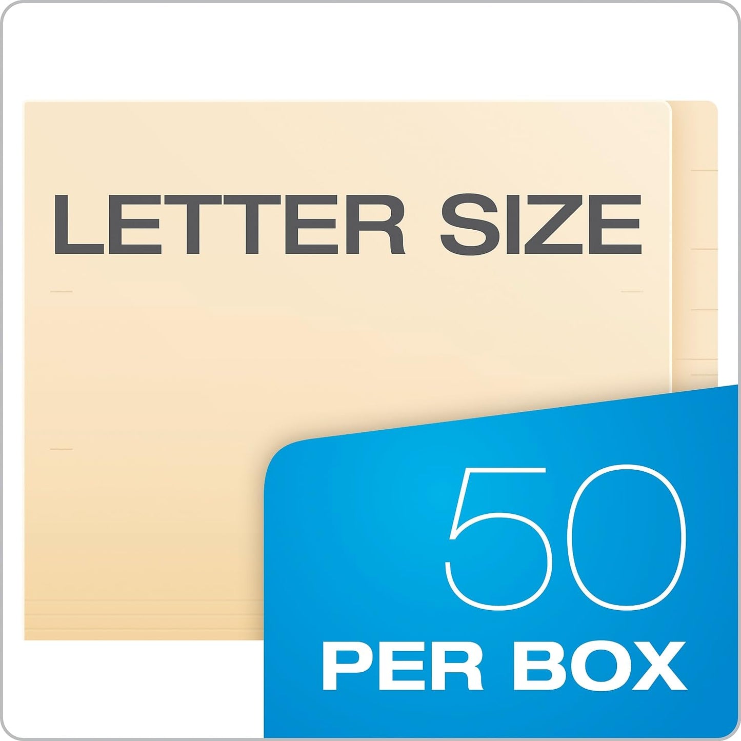 Pendaflex End Tab Fastener Folders, Position #1 and #3, Letter, Manila, 50/Box