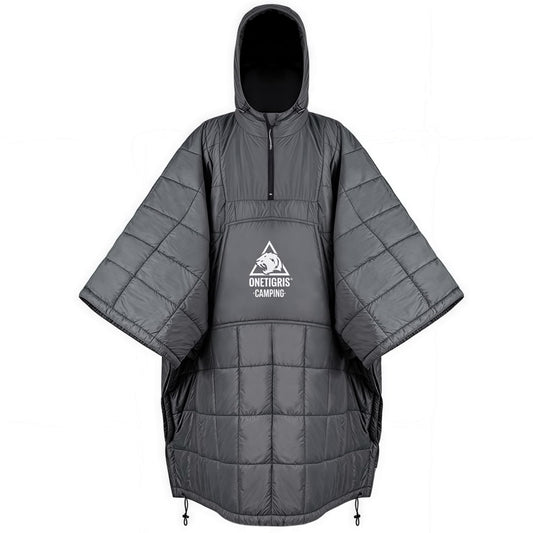 OneTigris Camping Blanket with Recycled 3M Thinsulate Insulation,Wearable Hoodie Blanket | Ultralight Water-Resistant Warm Camping Blanket for Outdoor, Hiking, Stadium