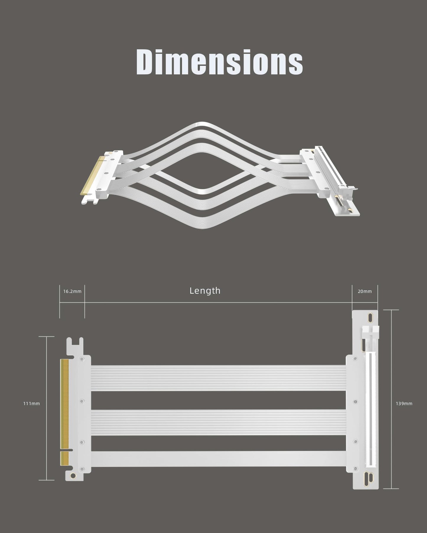 GLOTRENDS 250mm PCIe 5.0 Riser Cable for RTX5090 RTX4090 RX9070 RX7900, Compatible with PCIe 5.0/4.0 GPUs, 90 Degree Right Angle for Vertical GPU Mount