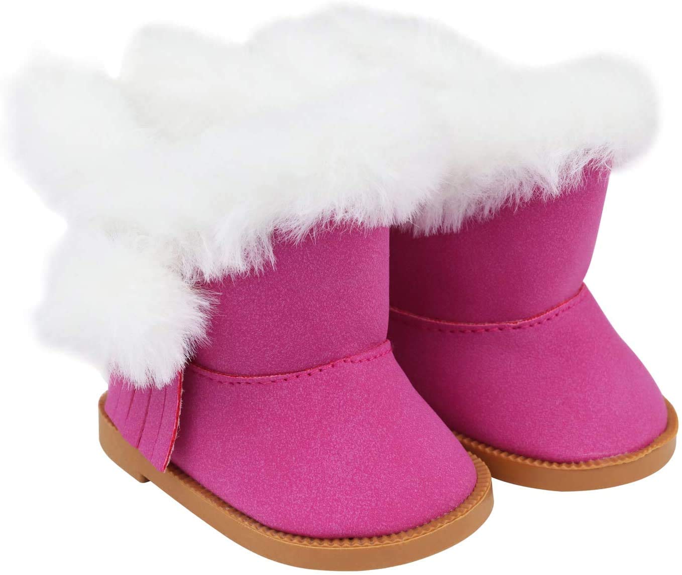 ZITA ELEMENT 9 Pairs of Shoes Fit for American 18 Inch Girl Doll Shoes Including Snow Boots, Leather Shoes, Sandals, Slipper