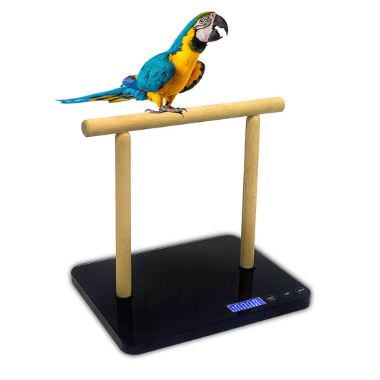 MINDPET-MED Digital Bird Scale with Perch, Max 44lbs, Black, Suitable for Parrot and All Kinds of Bird