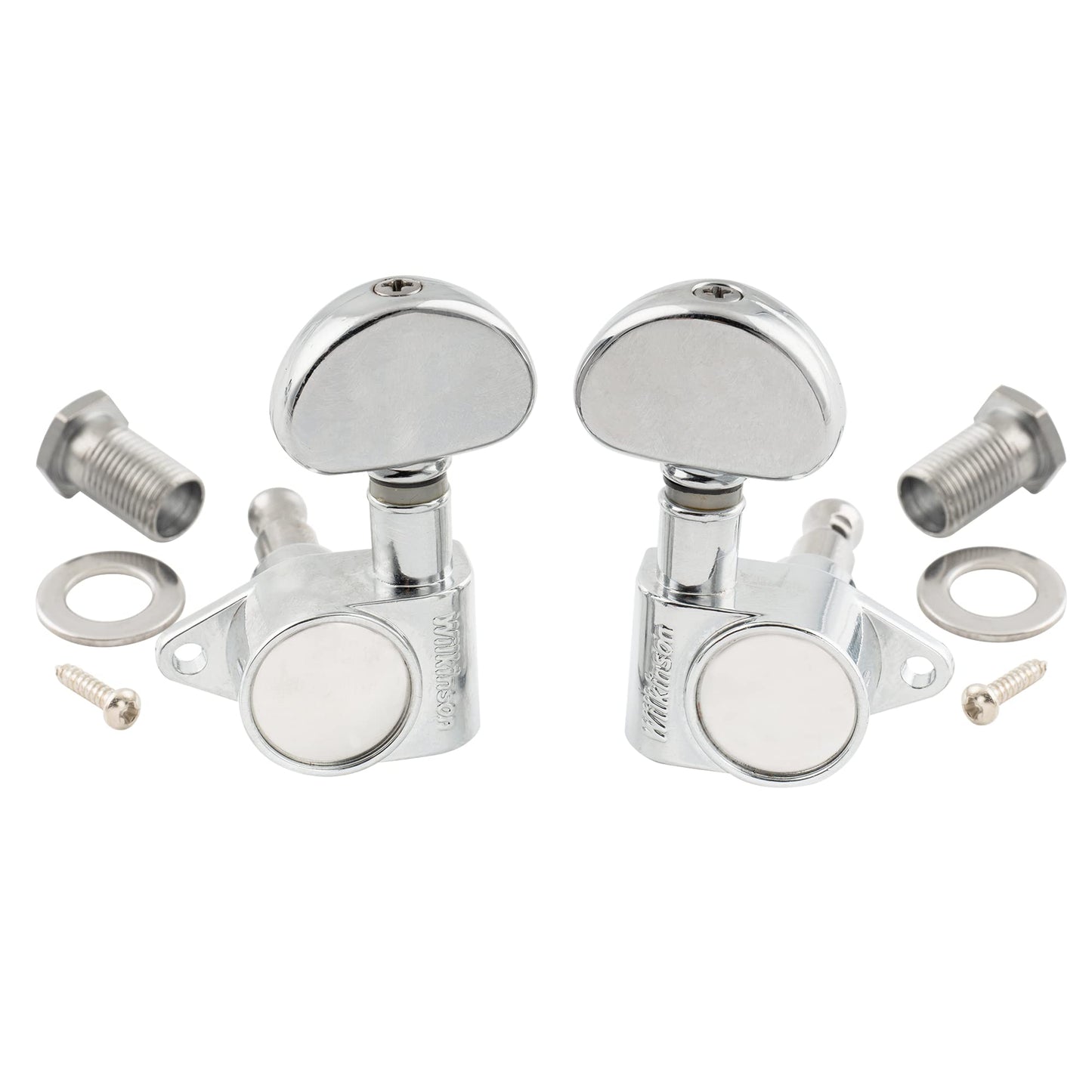 Wilkinson WJ303 3L3R Guitar Tuners Machine Heads Tuning Pegs Keys for Epiphone USA Les Paul SG Electric or Acoustic Guitar, Chrome