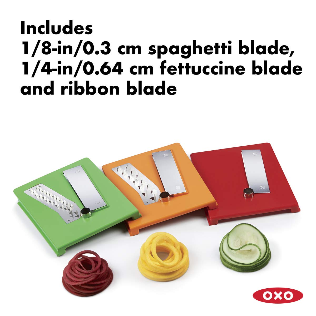OXO Good Grips 3-Blade Tabletop Spiralizer with Stronghold Suction White