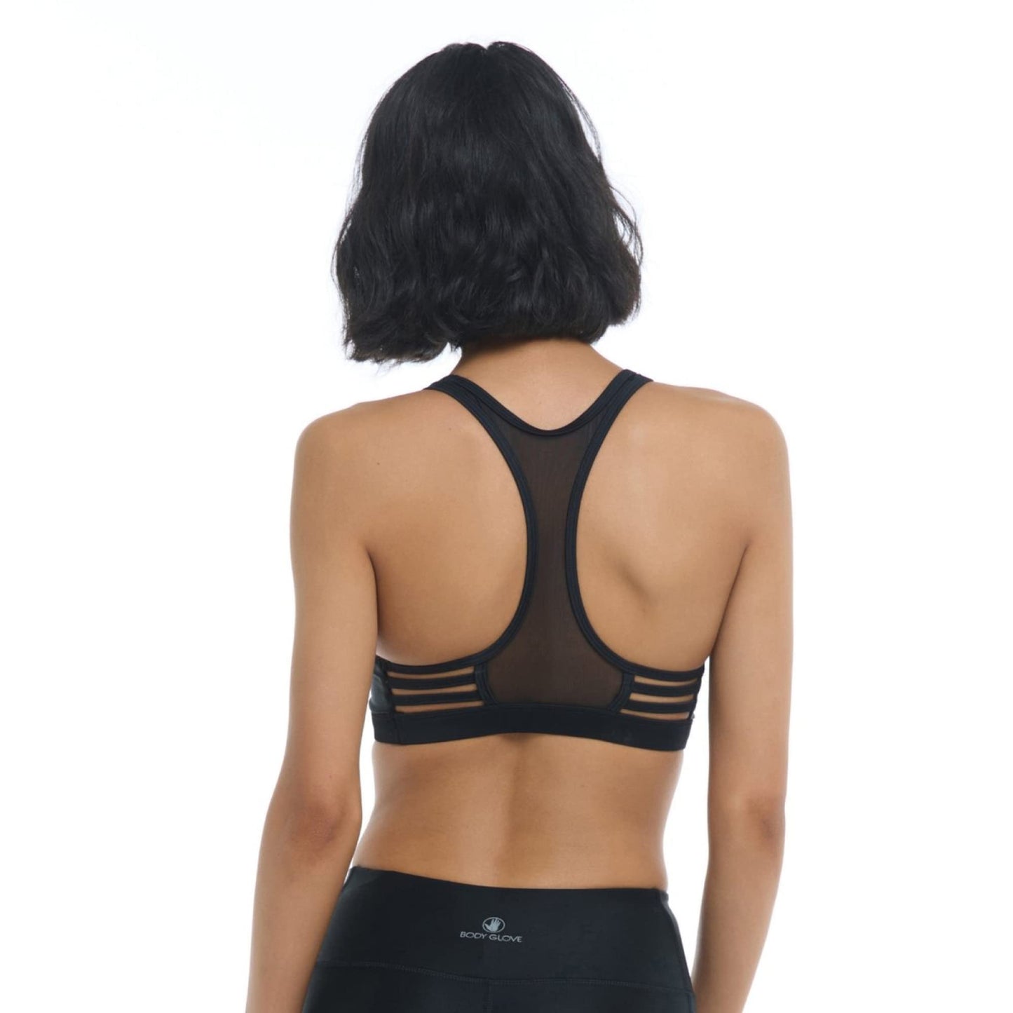 Body Glove Women's Standard Equalizer Medium Support Bikini Top Swimwear, Black, Medium