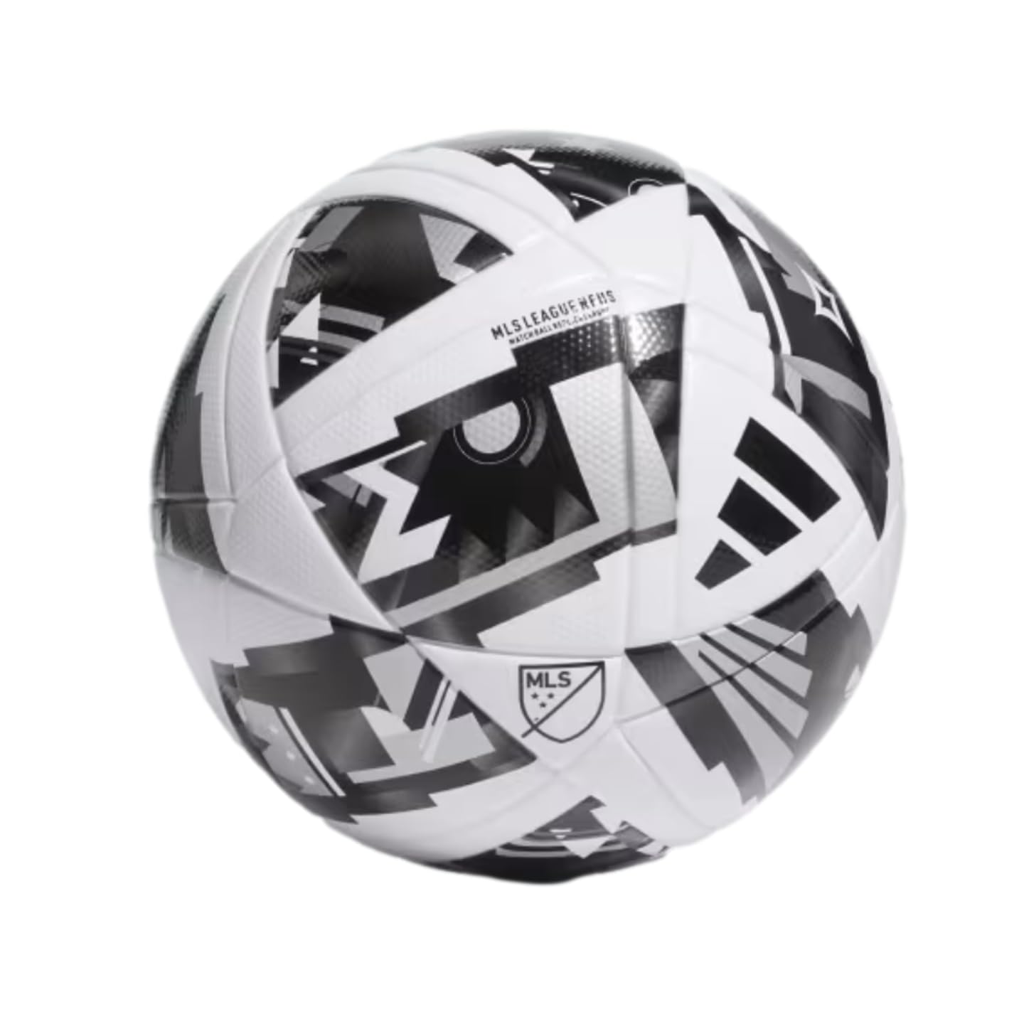 adidas Unisex-Adult MLS 24 League Nativo NFHS Soccer Ball, White/Black/Silver Metallic, 4