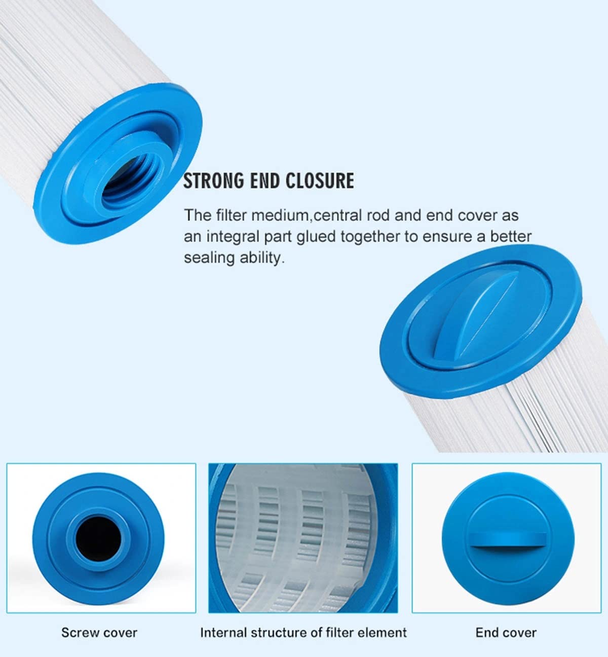 4CH-949 Spa Filter Replaces Pleatco PWW50L, Filbur FC-0172, SD-01143, 817-4050, Rising Dragon 50, Waterway Teleweir 50 sqft Filter Cartridge 2 Pack