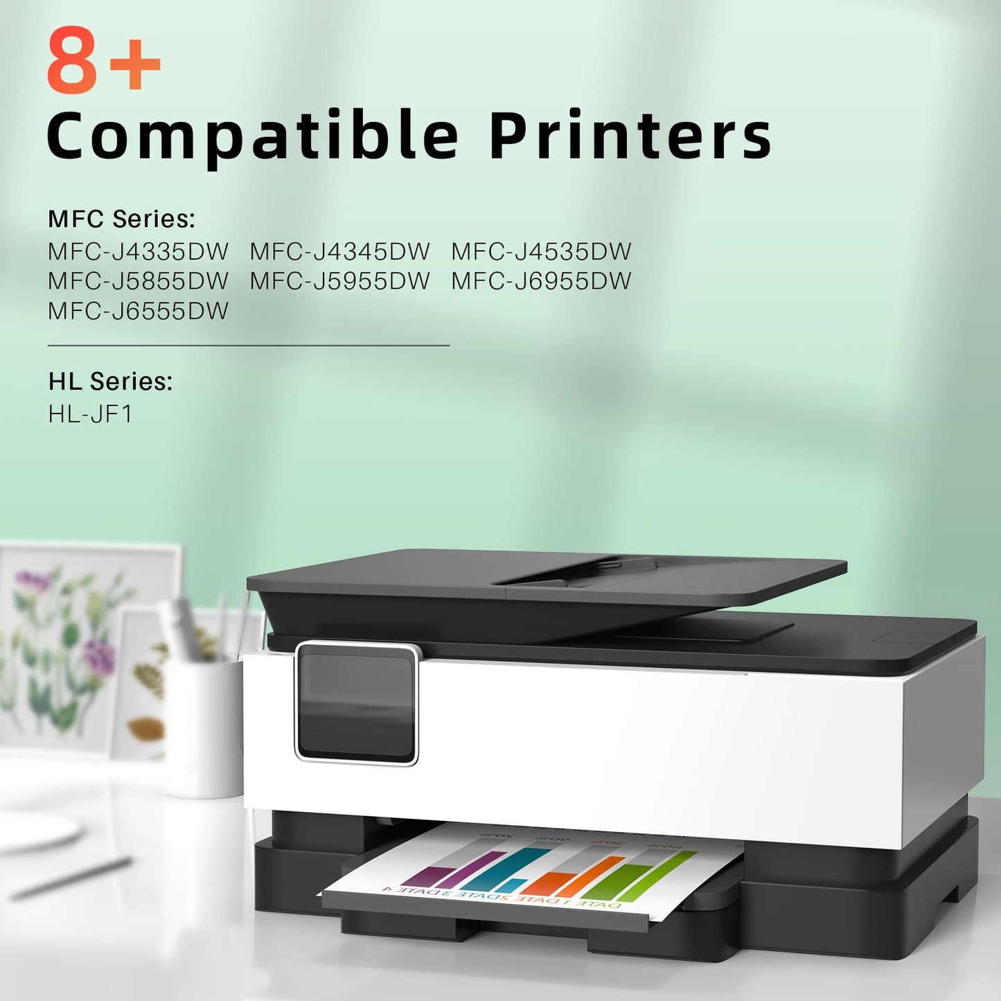LC406 Ink Cartridges Compatible Replacement for Brother LC406 LC406XL LC 406 Ink Work with MFC-J4335DW MFC-J5855DW MFC-J6555DW MFC-J4535DW MFC-J6955DW Printer (Black Cyan Magenta Yellow)