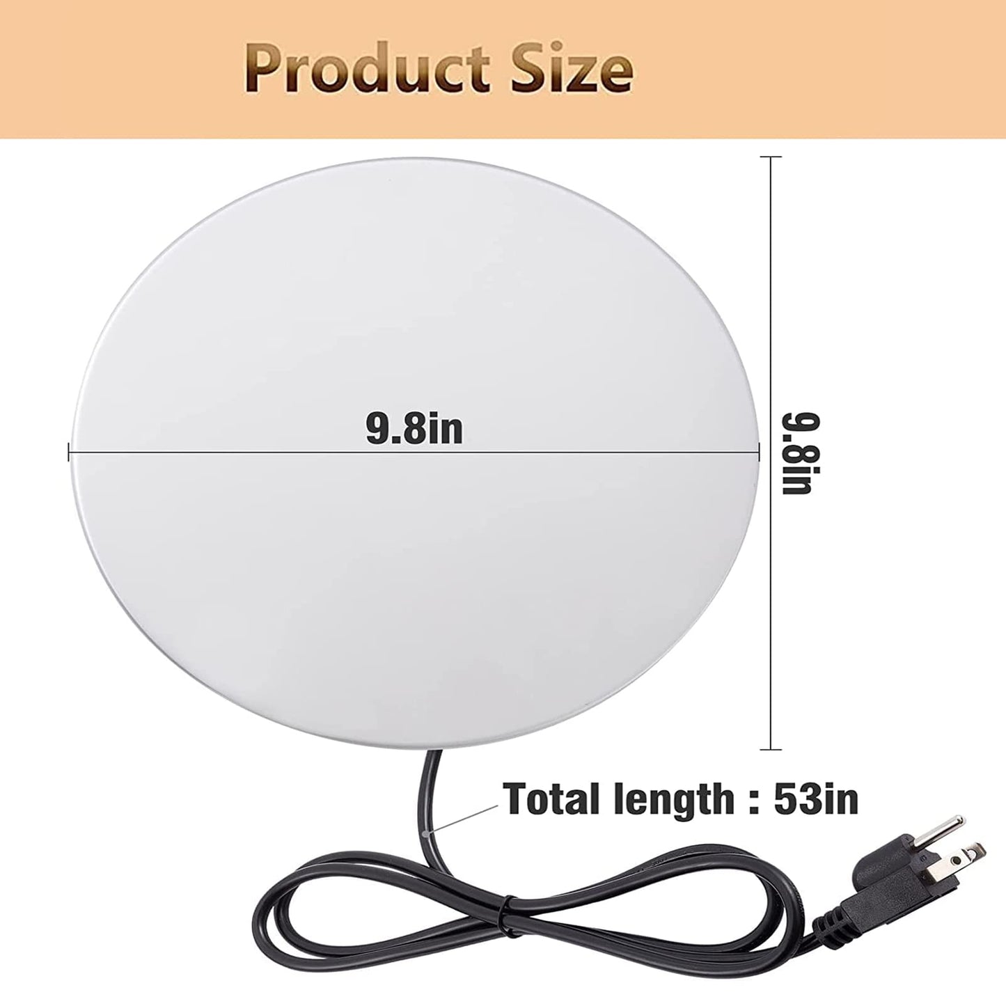 BuerKeo Poultry Waterer Heated Base, Chicken Water Heater for Winter Pet Metal Base,125W Electric Safe Drinking Fountain Coop Accessories Feeder