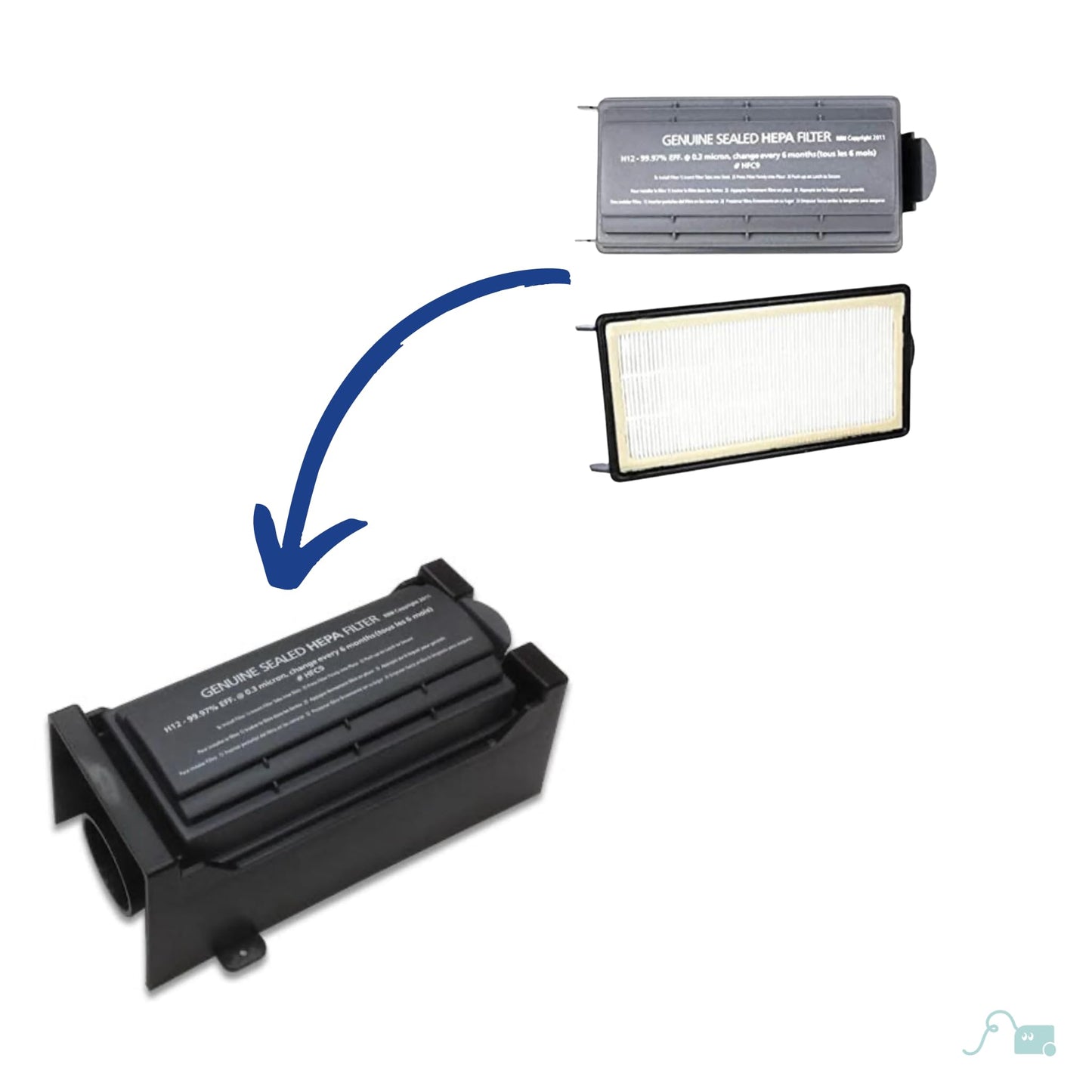 Nilfisk HFC9 OEM Central Vacuum Hepa Filter (2 PK) - HF9
