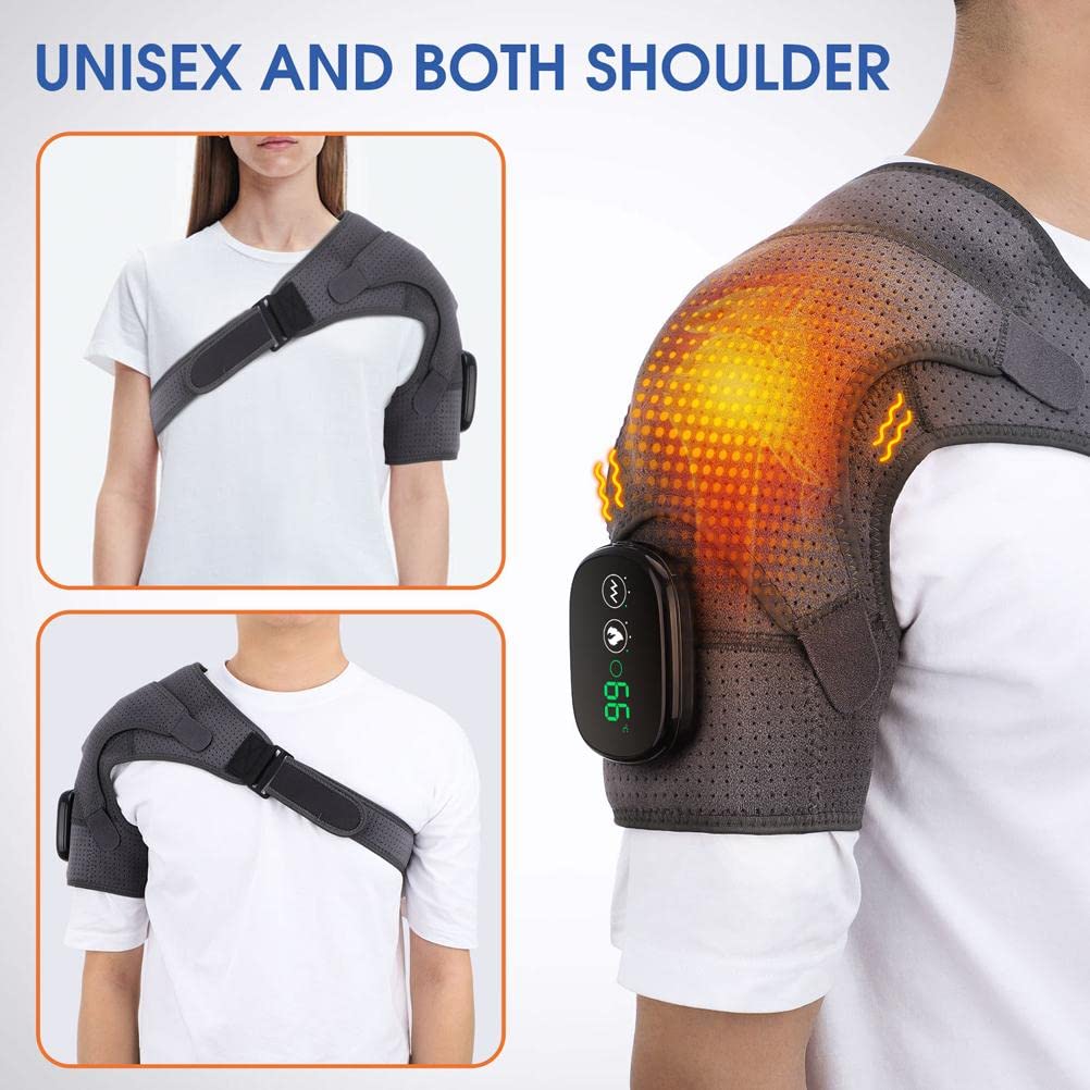 Massager Heating Shoulder, Diving Fabric, USB Charging, Adjustable, Comfortable Heat, Heating Shoulder Wrap, Help You Relax Your Muscles