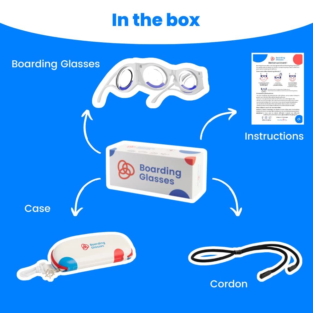 Boarding Glasses - Motion Sickness Glasses - Original Technology Against Motion Sickness - Seasickness - Anti Nausea - Silver