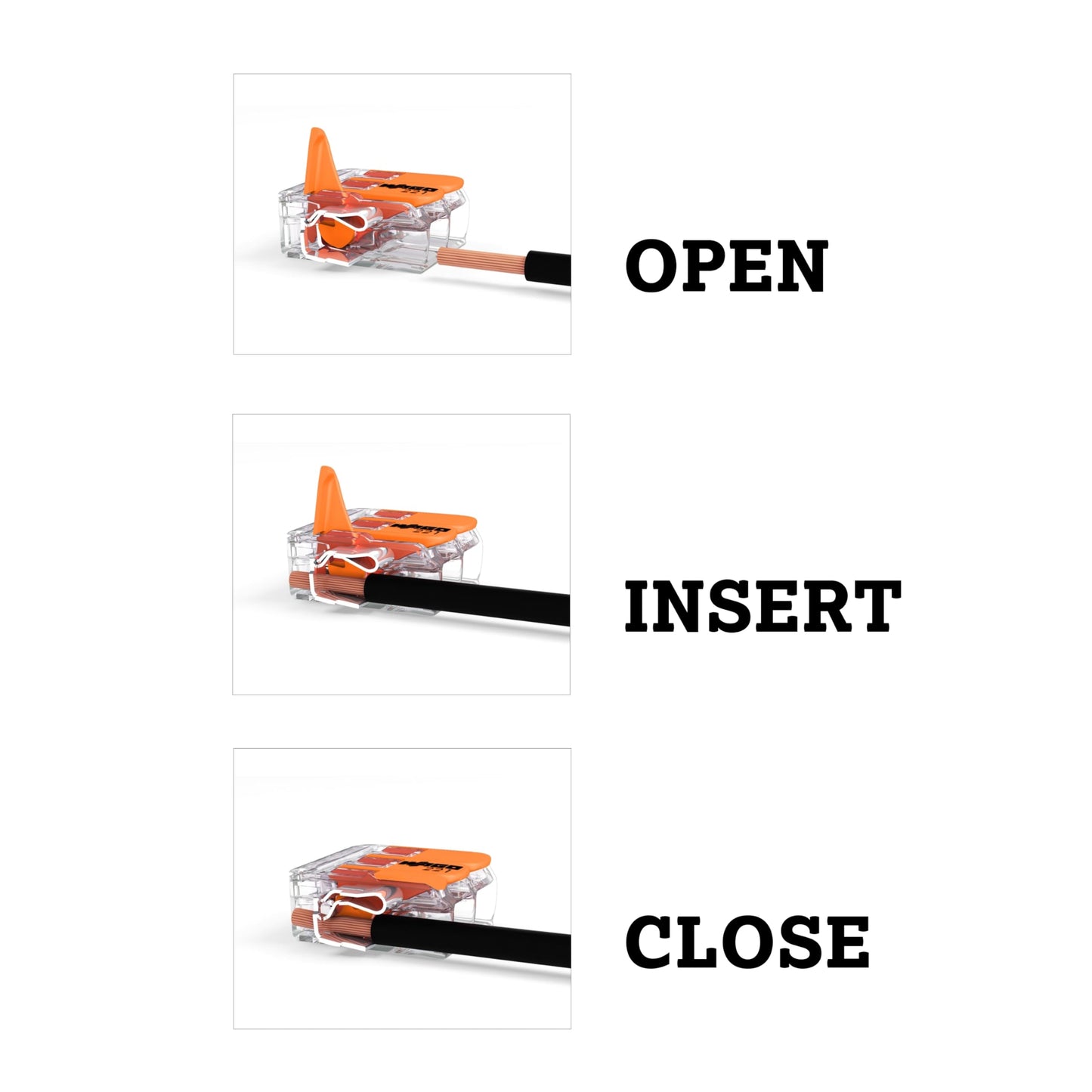 WAGO 221-412 2-Conductor Compact Splicing Connectors (Pack of 100)