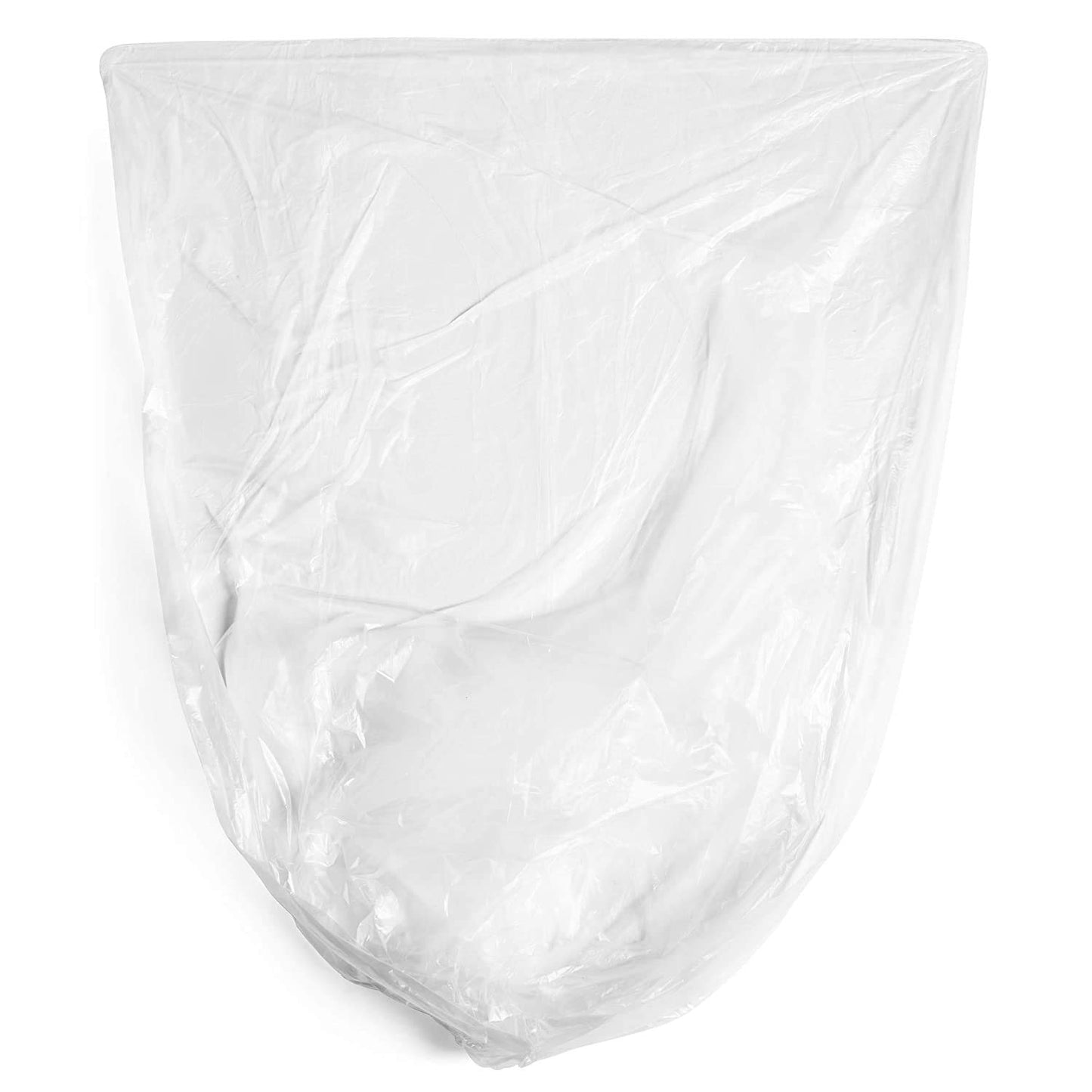 Aluf Plastics 45 Gallon 12 Micron (eq) Clear Trash Bags - 39" x 46" - Pack of 250 - For Home, Office, Bathroom, & Commercial