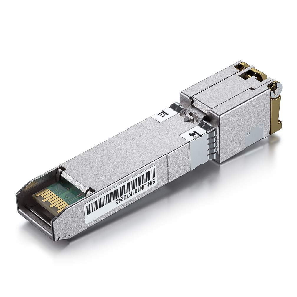 10GTEK 1.25/2.5/5/10G-T SFP+ to RJ45 Copper Module - 10GBase-T Transceiver for Cisco SFP-10G-T-S Ubiquiti unifi UF-RJ45-10G D-Link Supermicro Broadcom Linksys up to 30m Pack of 2