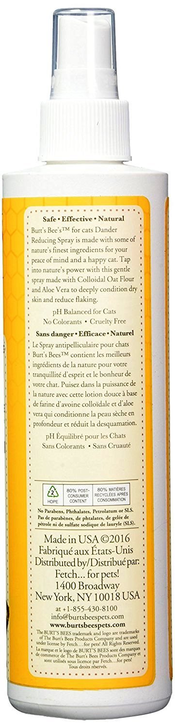 Burt's Bees for Cats Dander Reducing Spray and Wipes Bundle