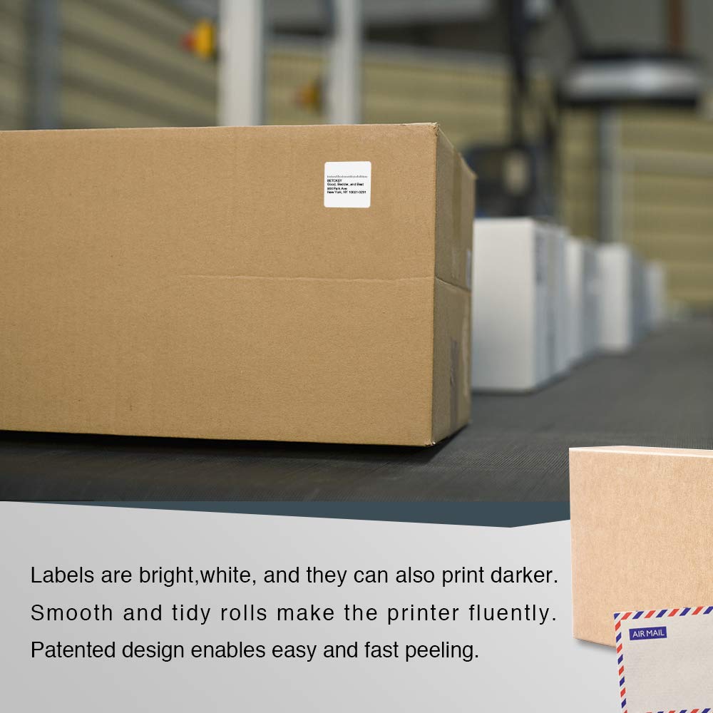 BETCKEY - Compatible DYMO 30332 (1" x 1") Square Multipurpose Labels - Compatible with DYMO Labelwriter 450, 4XL, NOT FIT 550 & 5XL [10 Rolls/7500 Labels]