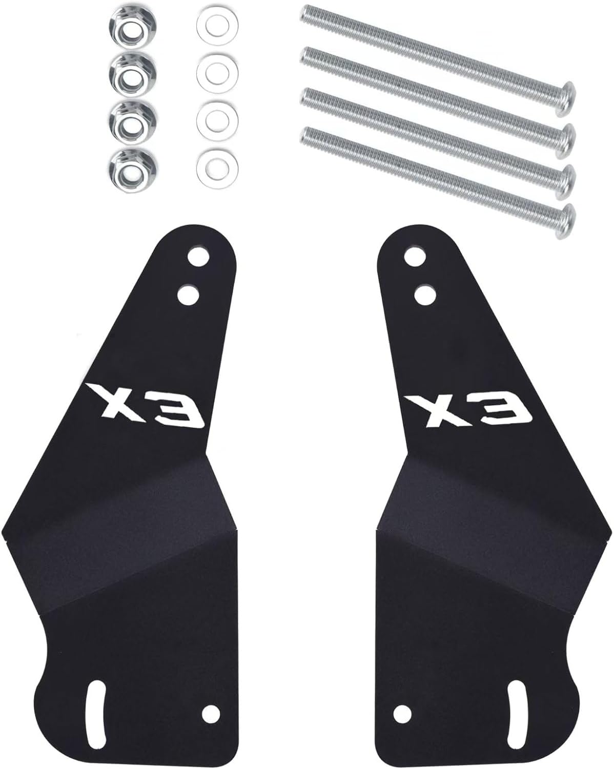 VPZMT 50'' LED Light Bar Mounting Brackets Compatible with Can-am Maverick X3 Upper Roof Windshield Stock Roll Cage 2017-2024 Models (Can-am X3-2)