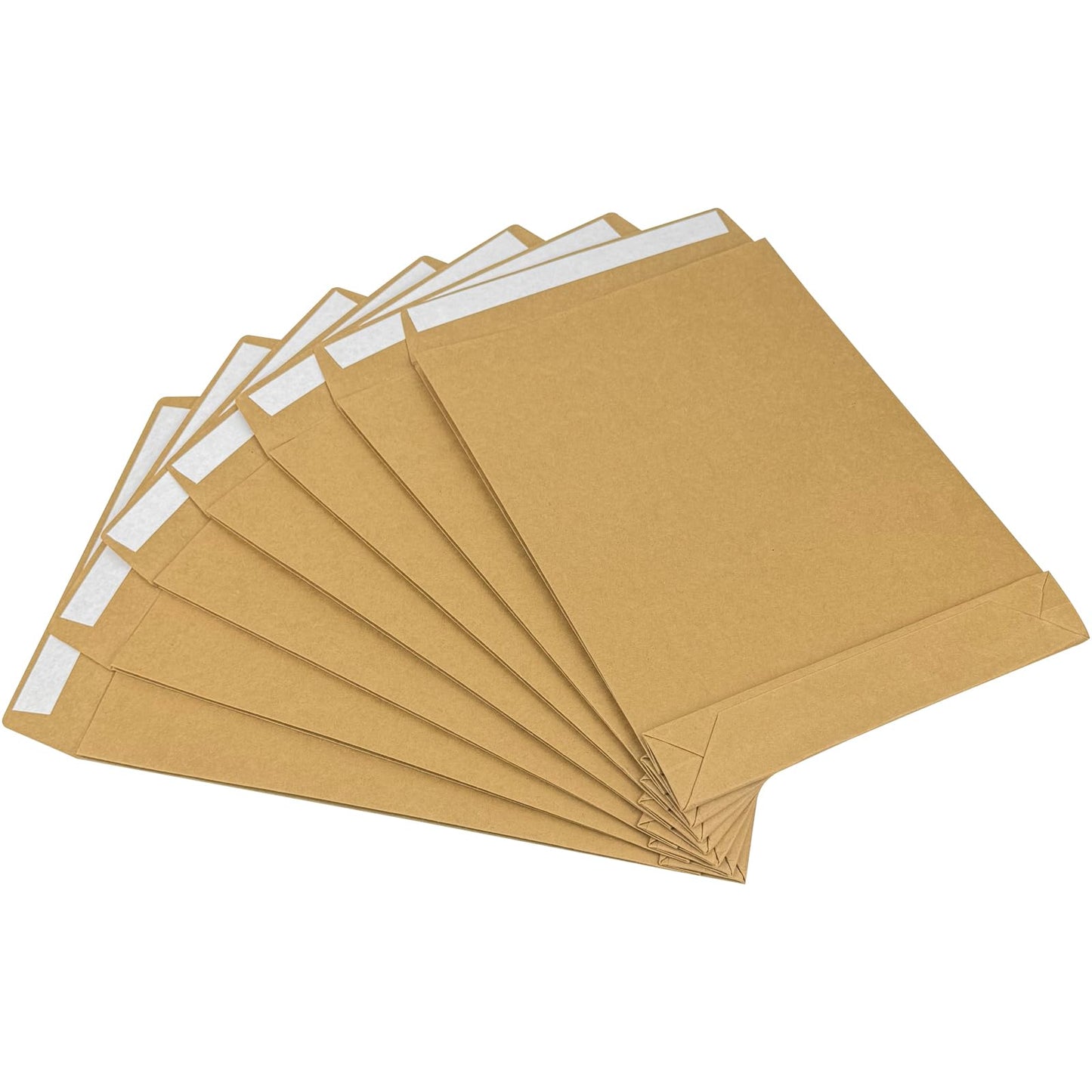 Neehows 25 Pack Expandable Large Kraft Envelopes, 9.3" x 13" Big Mailing Envelopes Self Seal Anti Tear Catalog Envelopes for Business Office Paper Documents File Storage - Brown