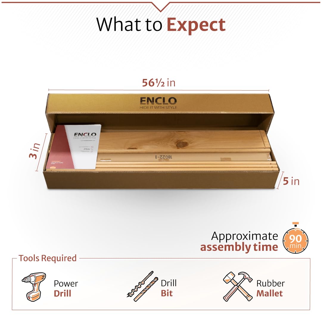 5ft H x 3.2ft W (1 Panel) No Dig Enclo Concord Cedar Wood Privacy Screen, Great to Hide Trash Cans, Decorative Patio Privacy Screen, Outdoor Privacy Fence Panel, Air Conditioner Fence, EC18022