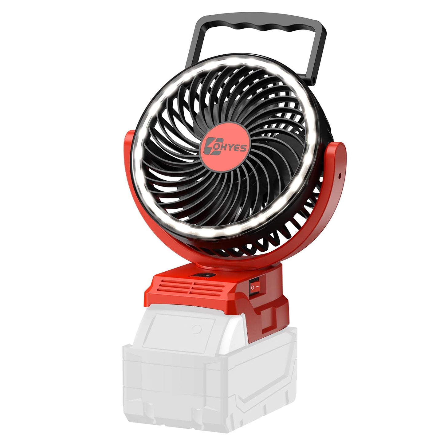 Jobsite Fan Fit For Milwaukee M18 Battery Brushless Motor with USB A+C Fast Charging for Camping Workshop and Construction Site(Battery not included)