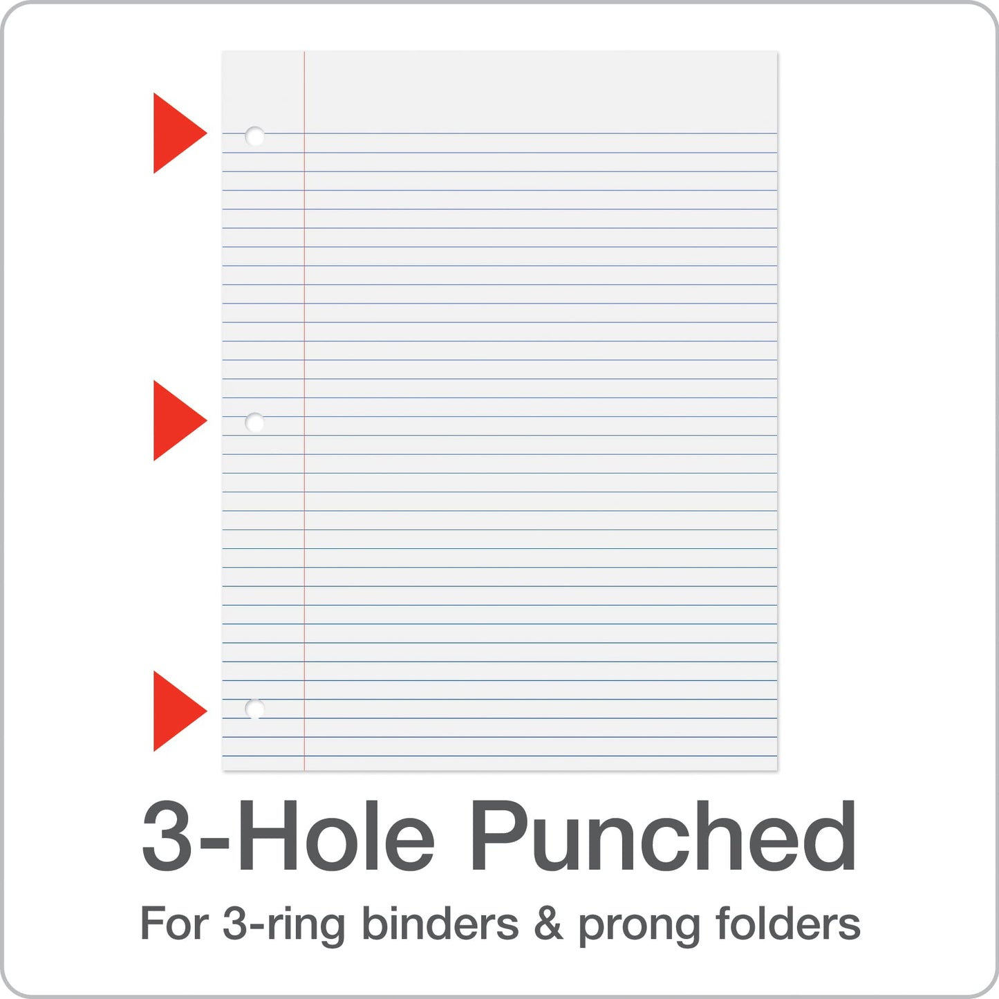 Oxford Loose Leaf Paper, 2000 Sheets, College Rule Filler Notebook Paper, 8-1/2" x 11", 3-Hole Punched Fits 3-Ring Binders, 4 Packs of 500 (62331)