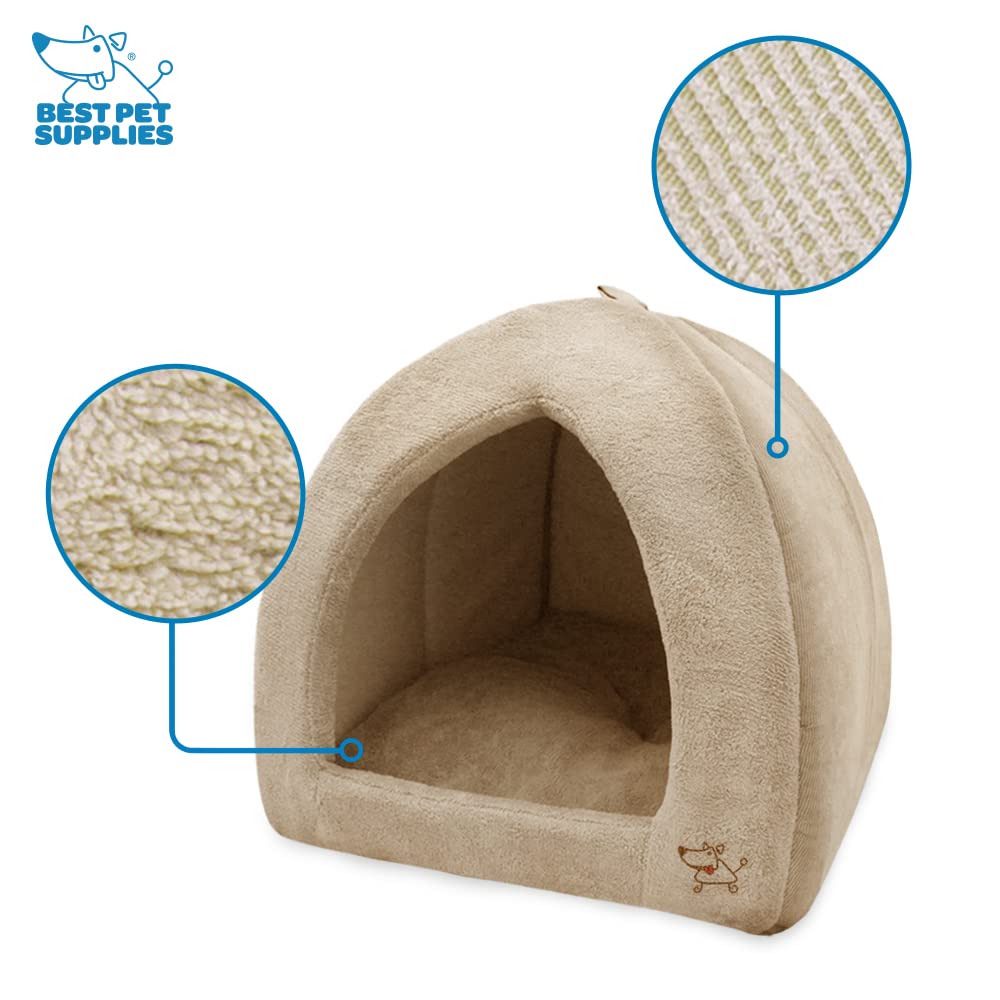 Pet Tent - Soft Bed for Dog and Cat, Best Pet Supplies, Extra Large, Tan