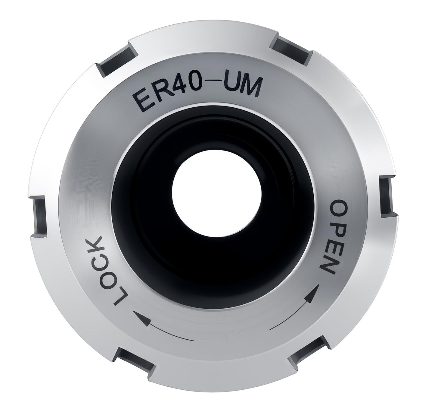 Accusize Industrial Tools 5C Shank ER40 Collet Chuck, 1.238''-20UNF External, 1.041''-24UNF Internal Thread, Max TIR 0.0002'', 0223-0246
