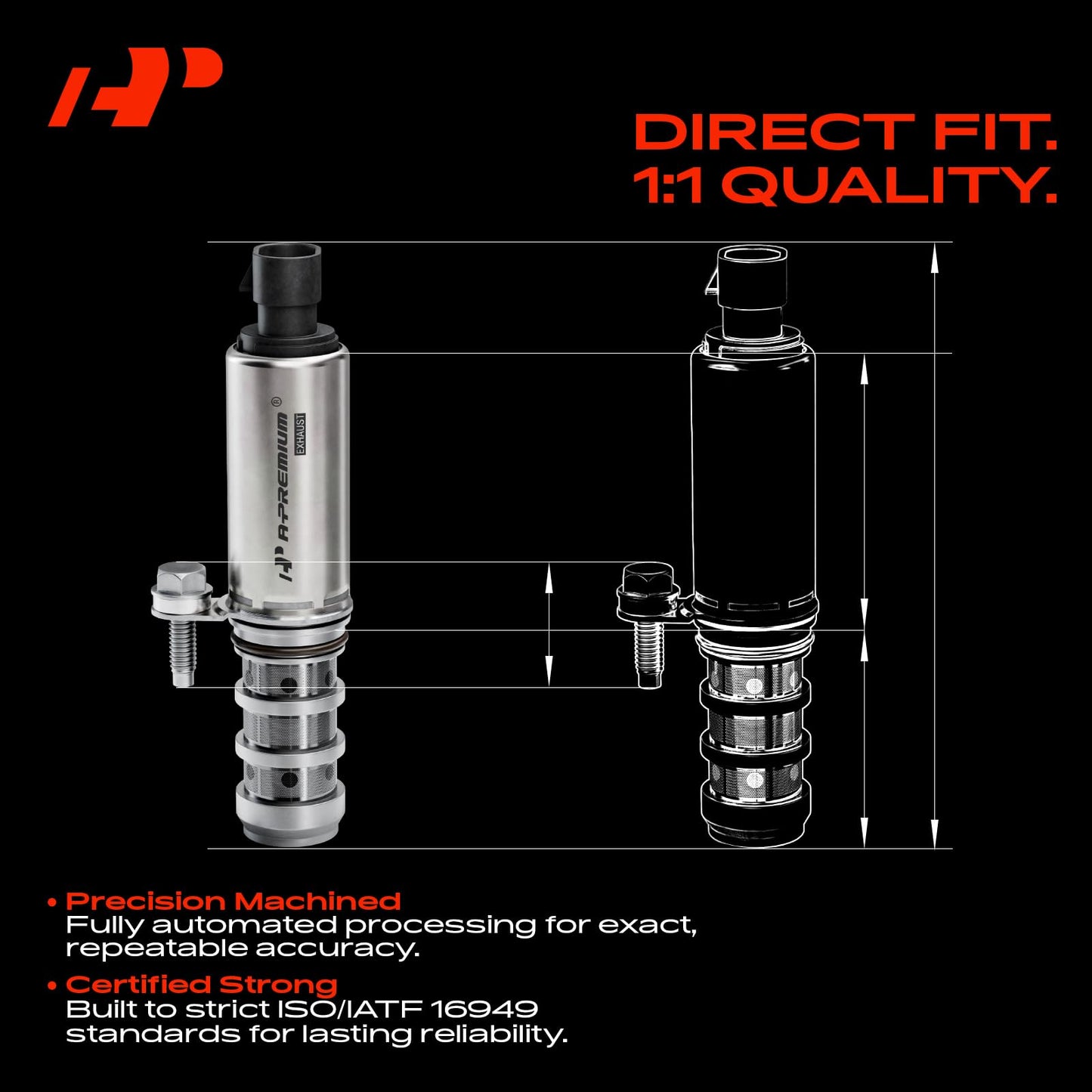 A-Premium VVT Intake & Exhaust Camshaft Position Actuator Solenoid Valve Kit Compatible with Chevy GMC Equinox Malibu Cobalt HHR Terrain Buick Pontiac Saturn 2.0L 2.2L 2.4L Replaces# 12655421 12655420