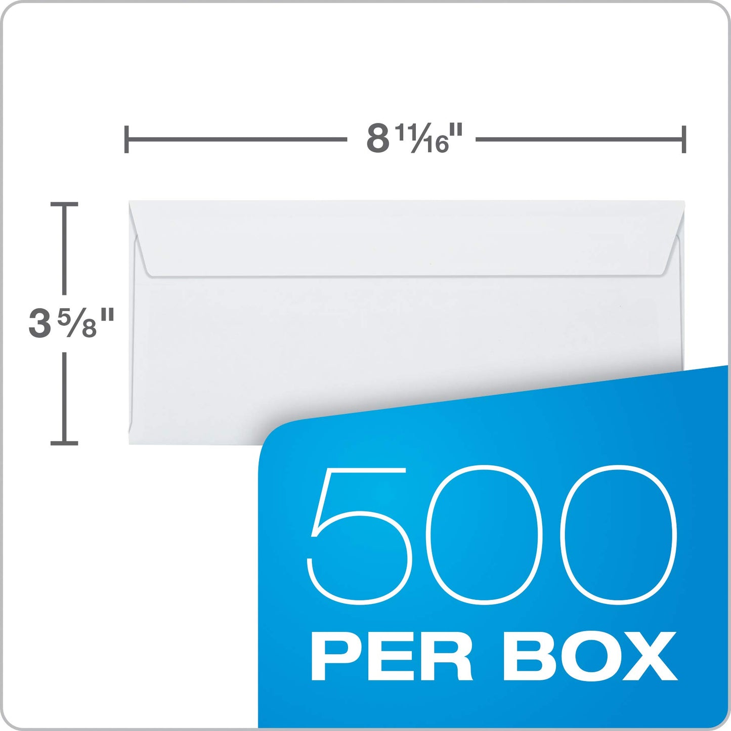 Quality Park Envelopes, #8 Double Window Security, Redi-Strip Self-Seal, White, 3-5/8" x 8-11/16", Fits QuickBooks Checks, Security-Tinted Interior, 500 Per Box