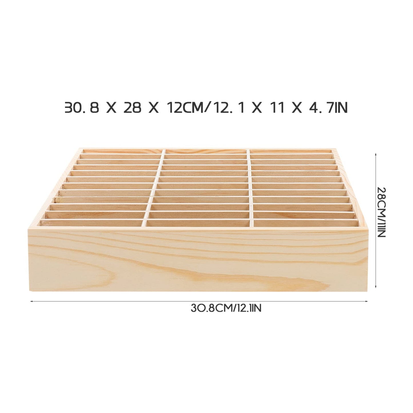 STOBOK 36-Grid Wooden Mobile Phone Storage Box Organizer for Classroom and Office Desk Multi-Compartment Cell Phone Holder for Secure Device Management