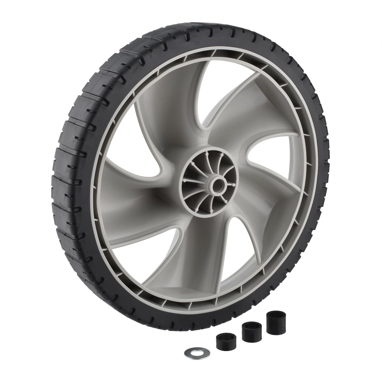 490-324-0002 12-inch Plastic Wheel for Craftsman for Poulan for Brute for Honda for Husqvarna for Yard Machines for Walk-Behind Lawn Mower