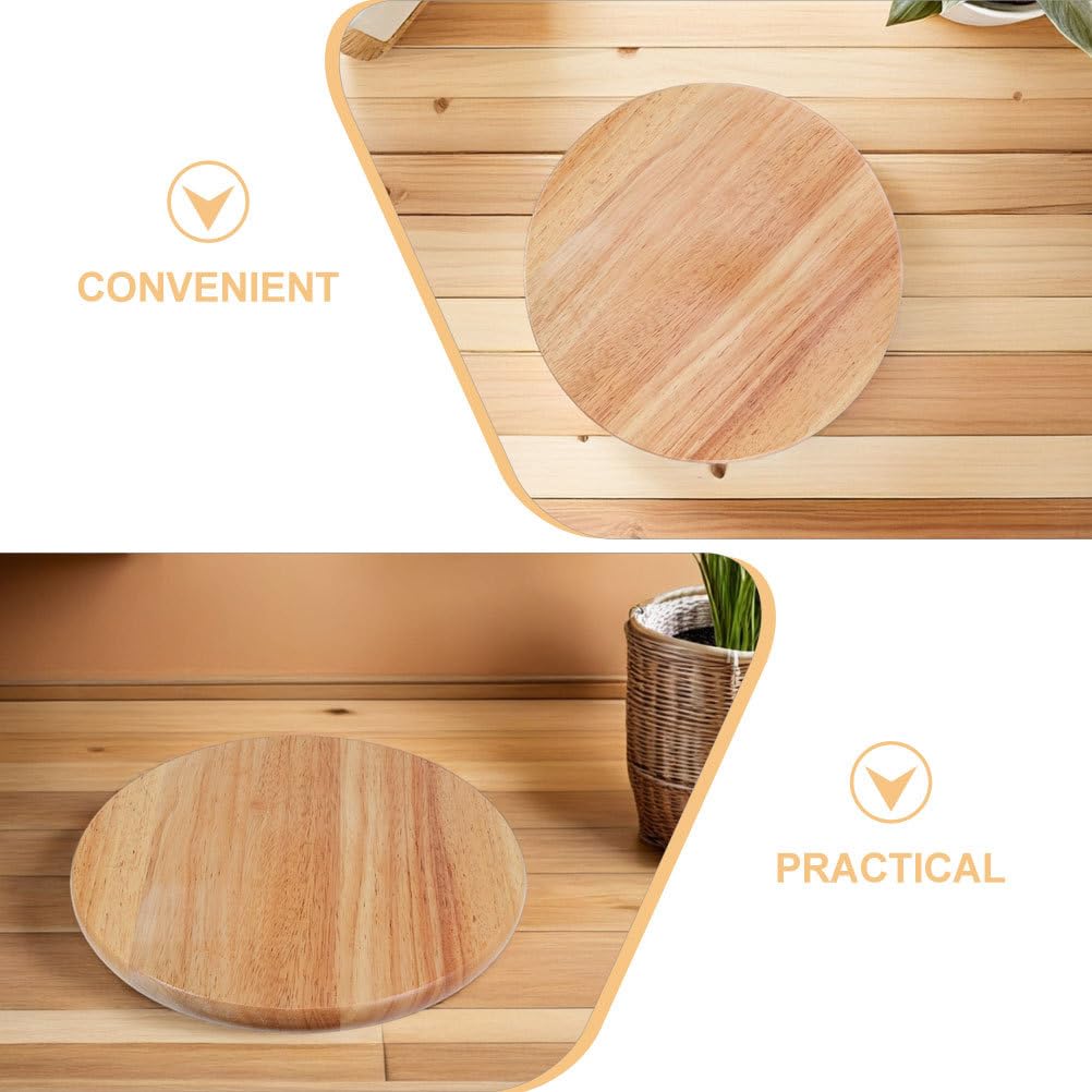 NUOBESTY Solid Wood Stool Replacement Seat Round Wooden Top Ergonomic Bar Stool Seat Replacement for Home Restaurant Cafe Use 13.77X13.77X0.78In