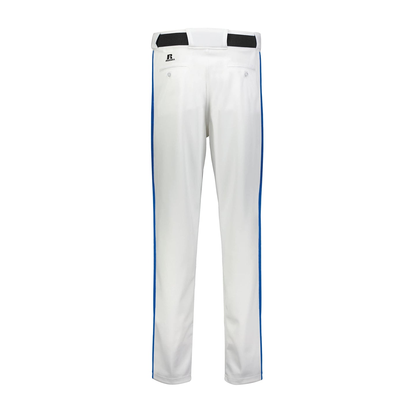 Russell Athletic Piped Change Pant-Comfort and Performance: Ideal for Baseball, Softball, and Fastpitch, White/Royal, Medium