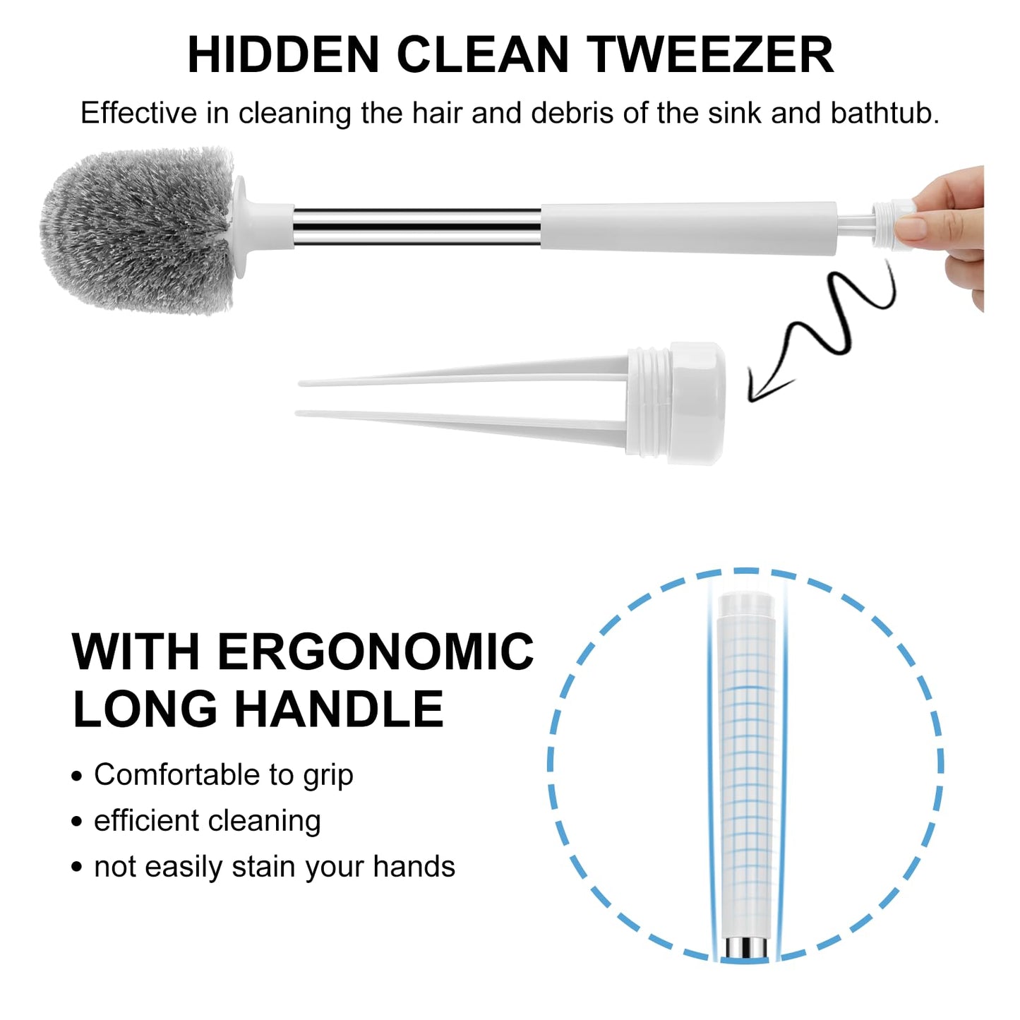 SetSail Toilet Brush 4 Pack Toilet Bowl Brush and Holder Toilet Cleaner Brush with Nylon Bristles Ventilated Toilet Brushes for Bathroom with Holder for Toilet Scrubber Cleaning, Pure White