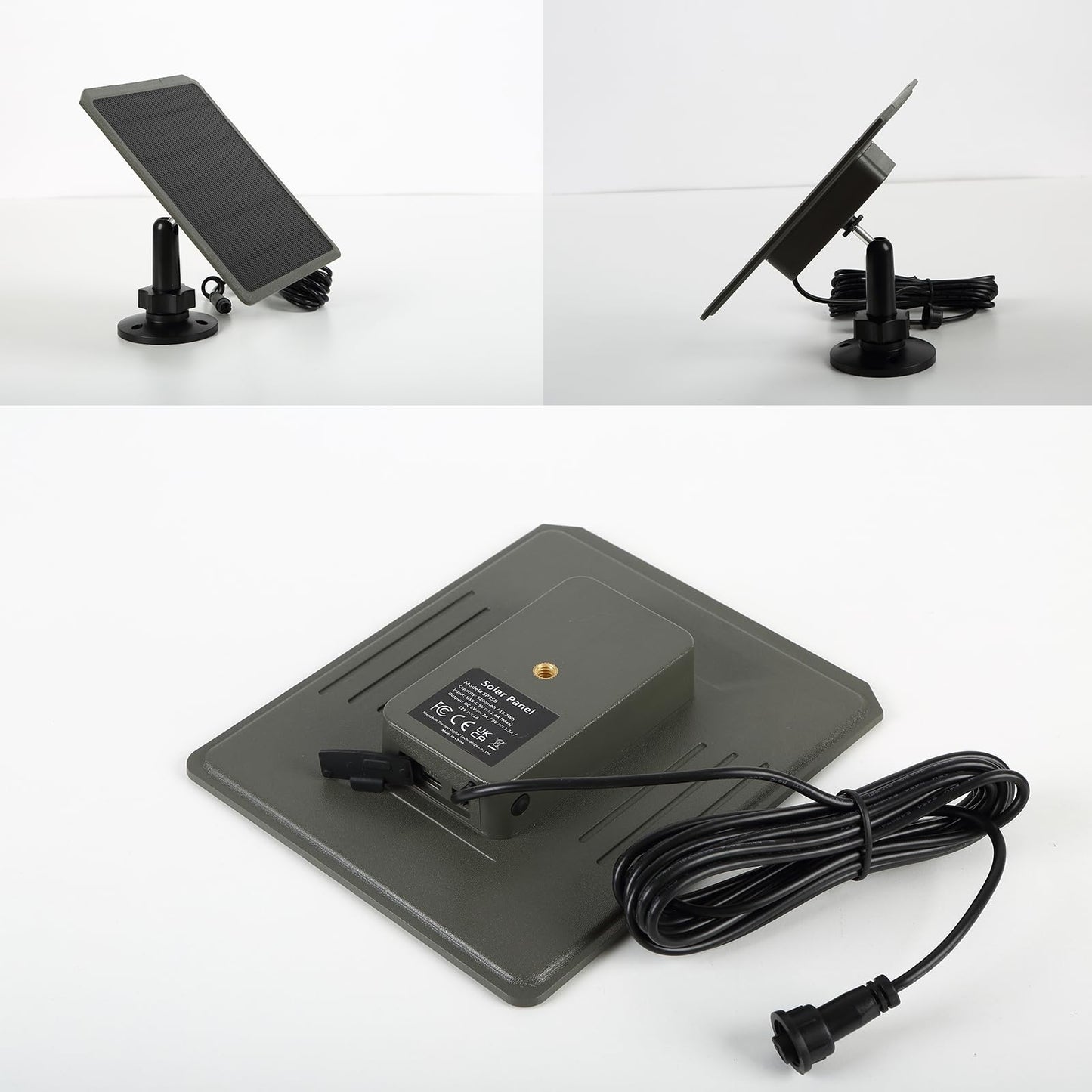 Folgtek Solar Charger 5200 mAh Solar Panel Wildlife Camera External Power Bank, 6V/9V/12V Output, 1.7/2.1mm DC Connector for Wildlife Security Camera, Doorbell etc