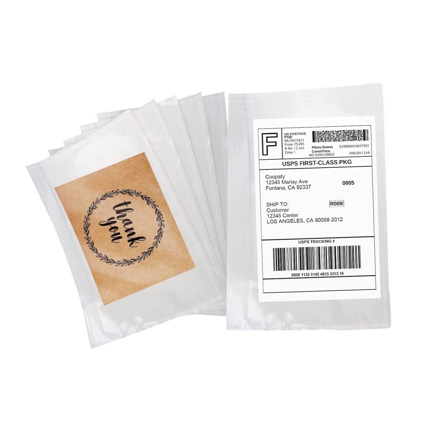 Coopaty Packing List Envelopes 7.5"x5.5" Pouches Invoice Enclosed Adhesive Bags (500 Pack)