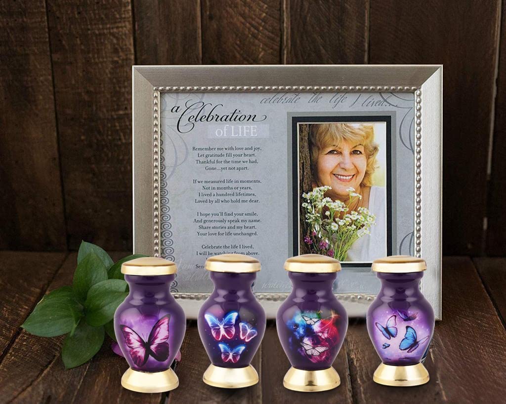 Purple Butterfly Keepsake Urn - Small Pack of 4