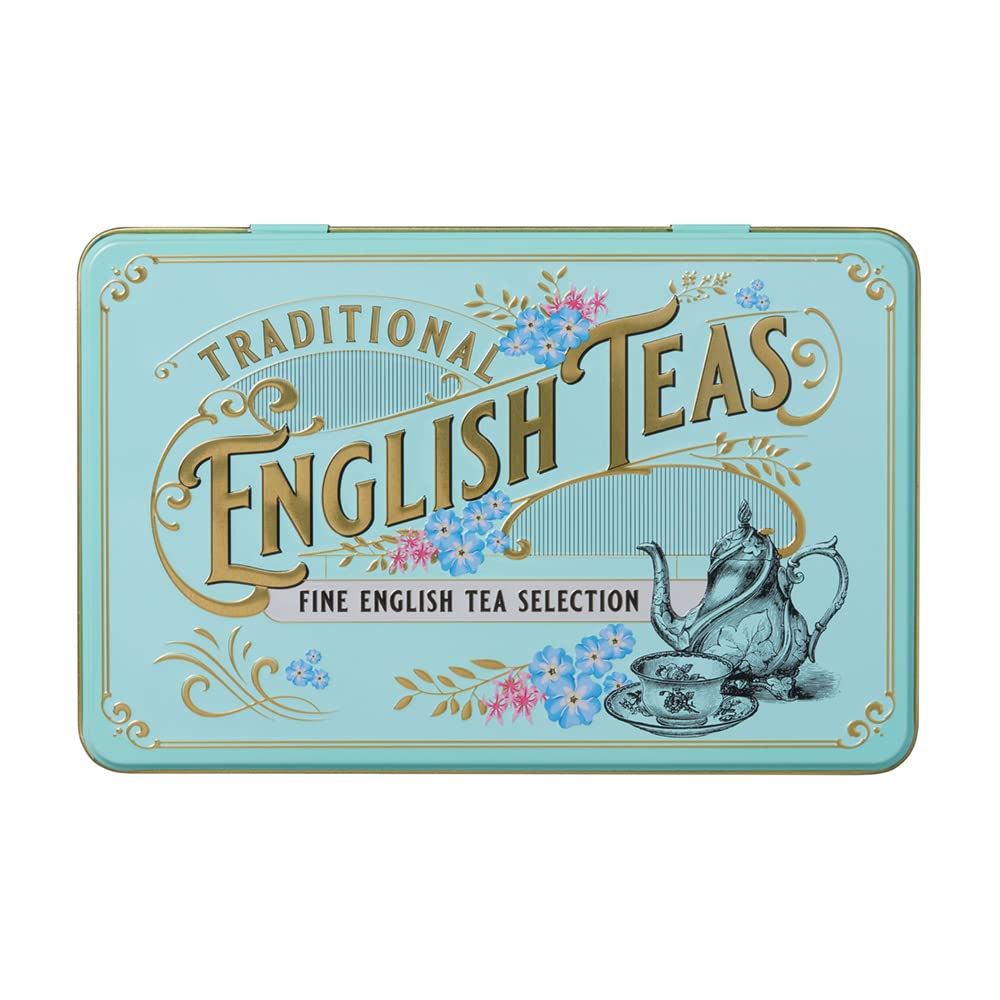 New English Teas Vintage Victorian Tea Caddy with 72 teabag selection