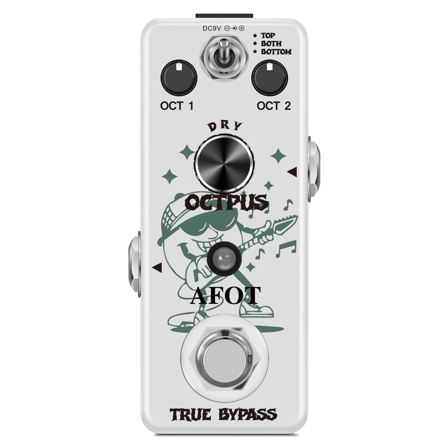 Polyphonic Octave Guitar Pedal, Digital Octave Mini Pedal,3 Modes Octave Shifter with Top/Both/Bottom Selection, Compact & Practical Aluminum Build, True Bypass for Electric Guitar