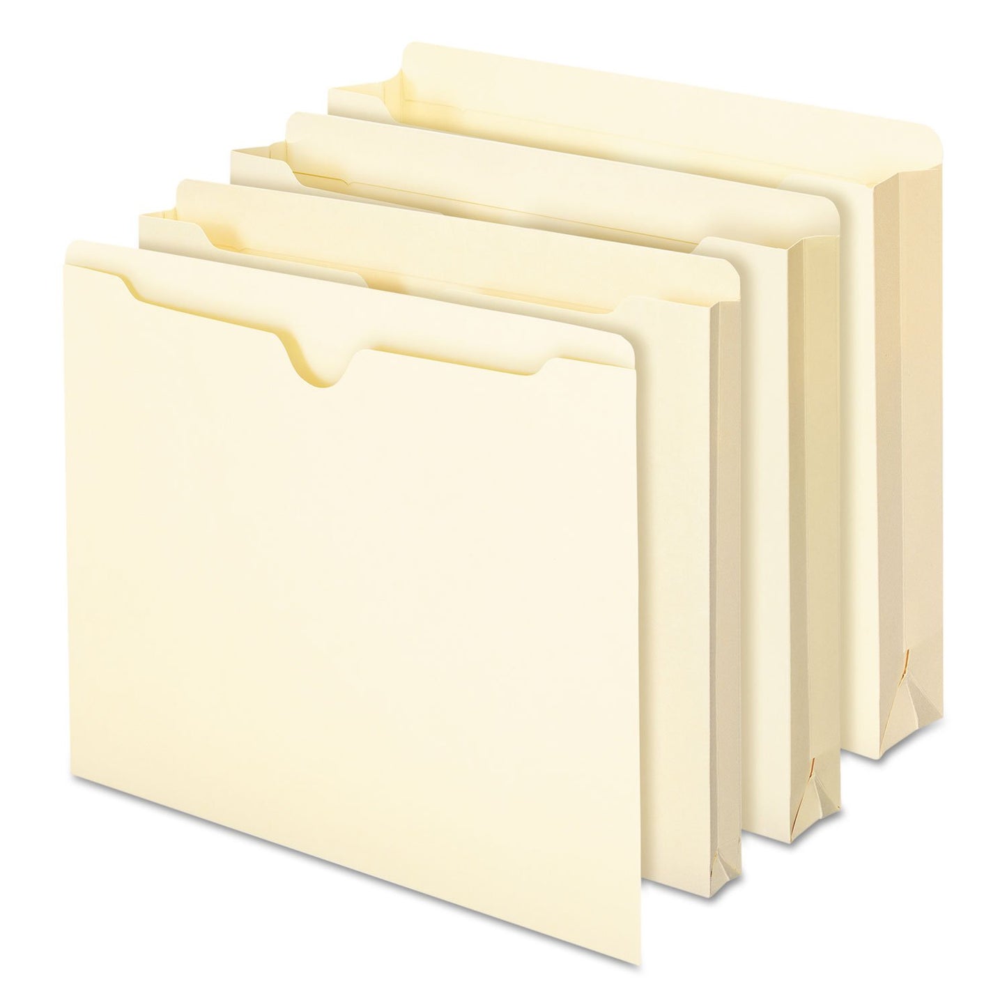 Smead File Jackets, 100-Pack, Letter Size, Reinforced Straight-Cut Tab, Flat Design, Manila, Secure Closed-Side Filing for Home Office, School and Business Document Organization