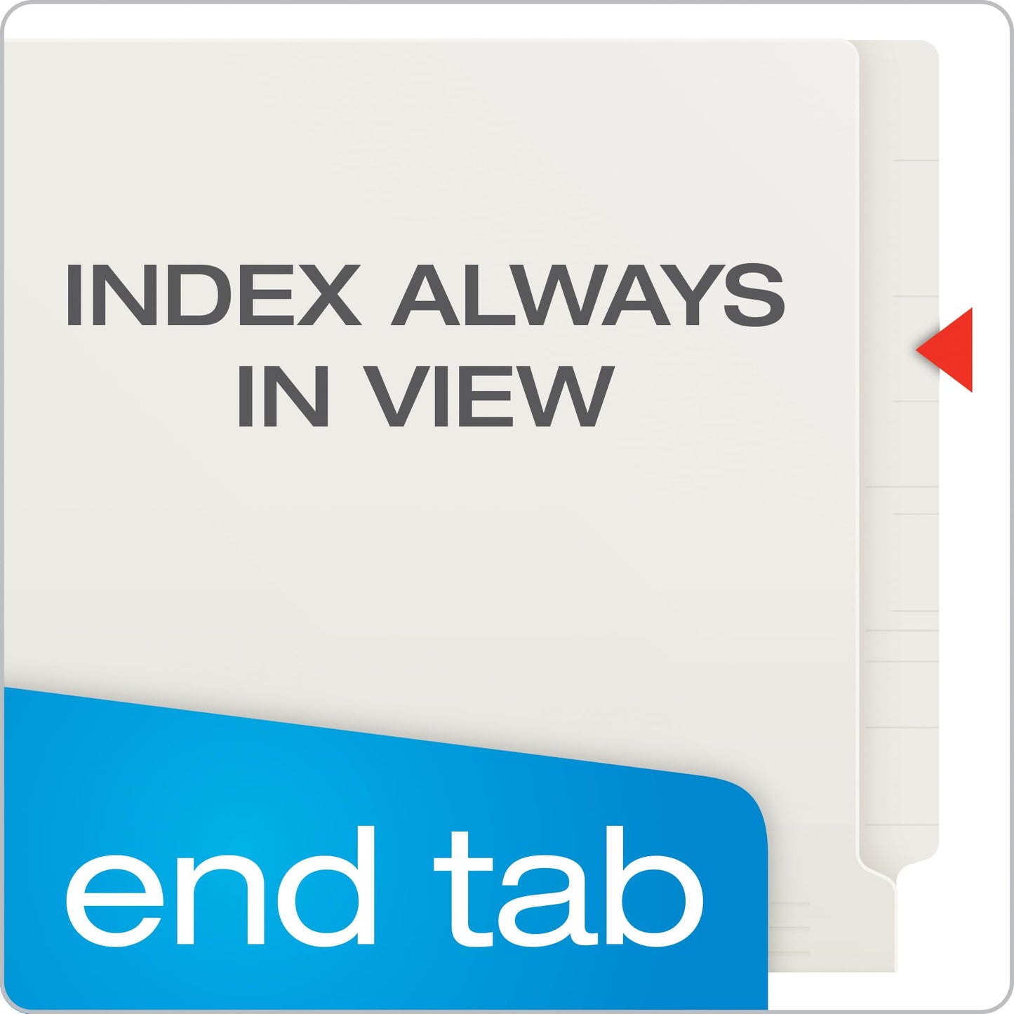 Pendaflex File Folders, End Tab, Reinforced Full Tab, Letter Size, Ivory, 100-Pack, Durable Paper File Organizers for High-Traffic Filing and Professional Use