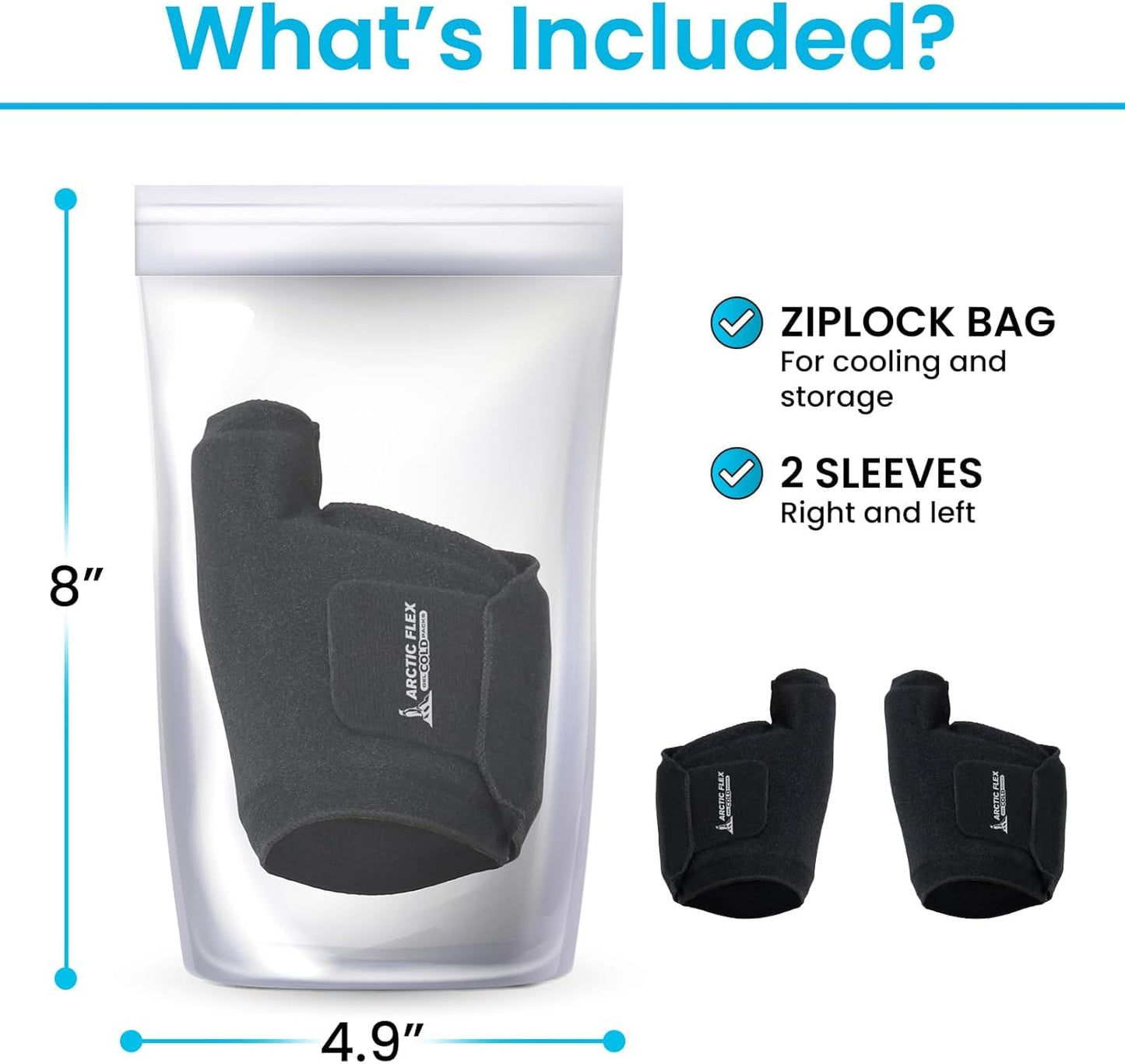 Arctic Flex Foot Ice Pack (Pair) Toe Wrap for Bunion, Plantar Fasciitis, Hallux Valgus, Gout, Swelling & Injuries - Cold & Heat Gel Therapy for Joint Pain Relief & Feet Recovery - Reusable Compression