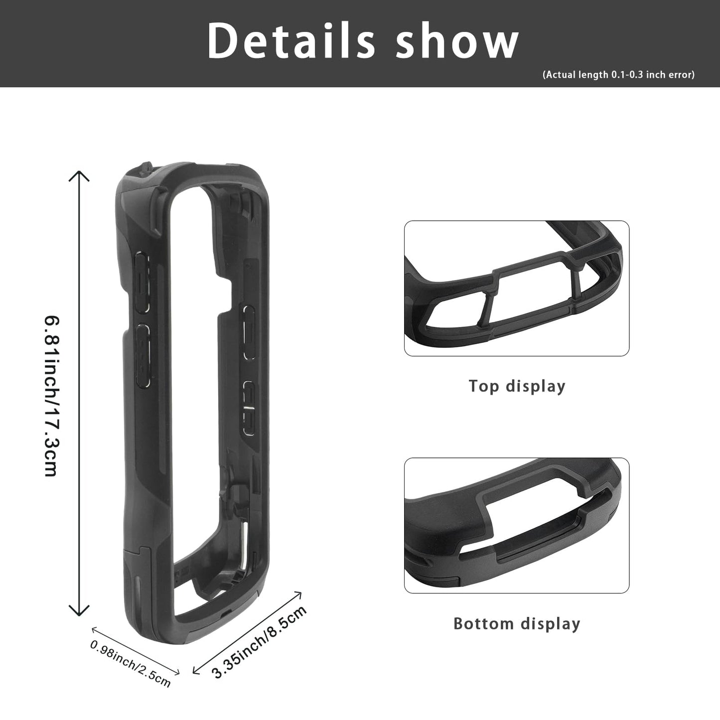 CARPSDZY Protective Cover Bumper Case for Zebra Symbol TC53 TC58 Handheld Barcode Scanner Mobile Terminal,Rugged Case Black