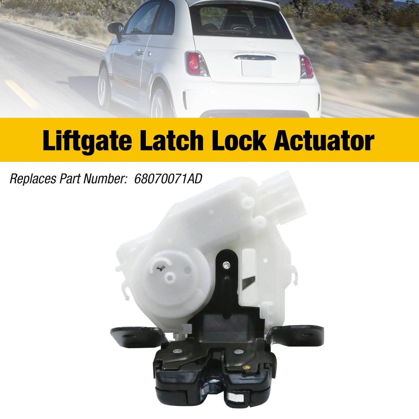 EATAKWARD 68070071AD Liftgate Latch Lock Actuator, Replacement for Fiat 500 Abarth Hatchback 2-Door 2012-2019, Replaces 68070071AD